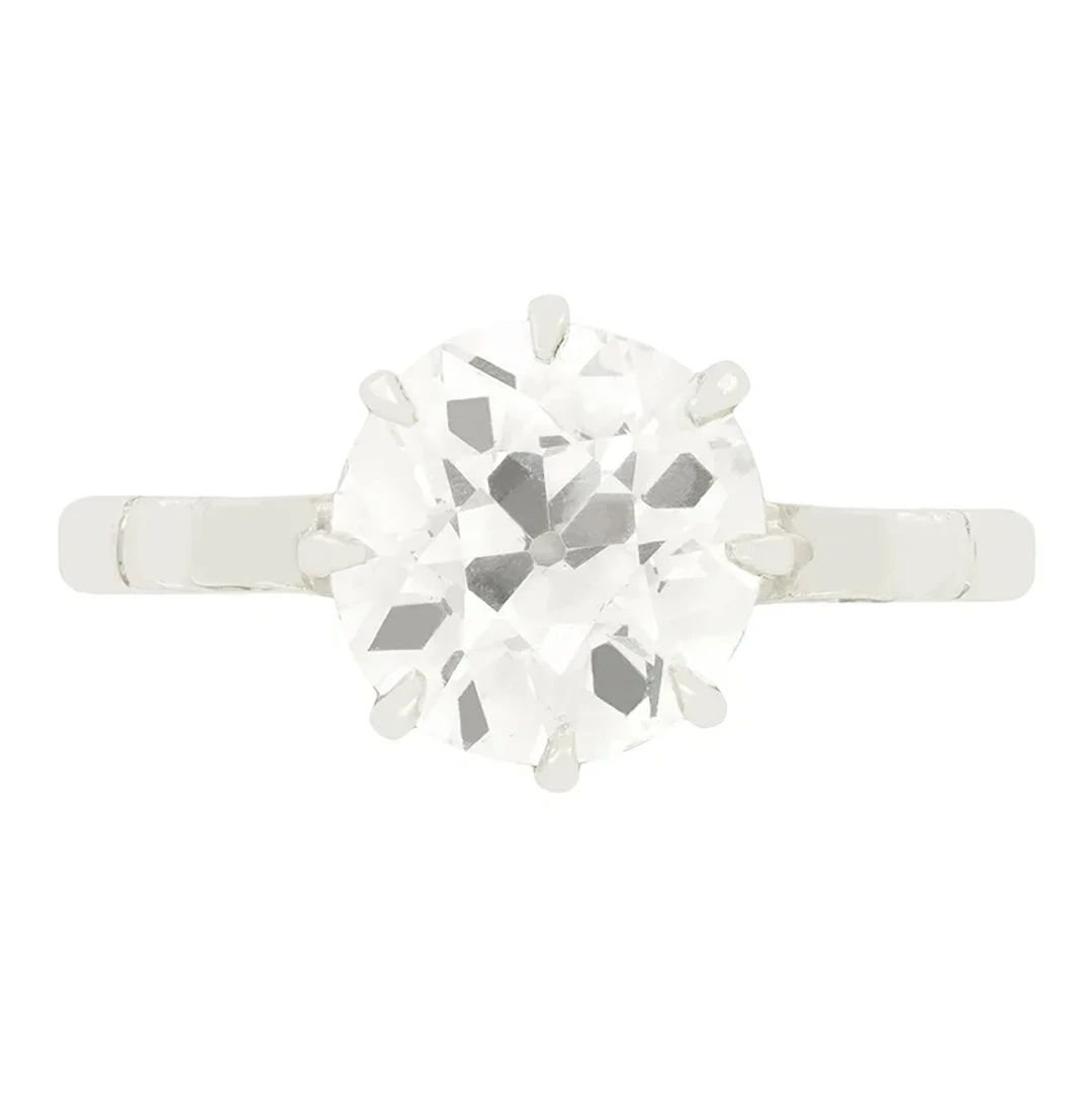 Art Deco 2.40ct Diamond Solitaire Ring, c.1920s