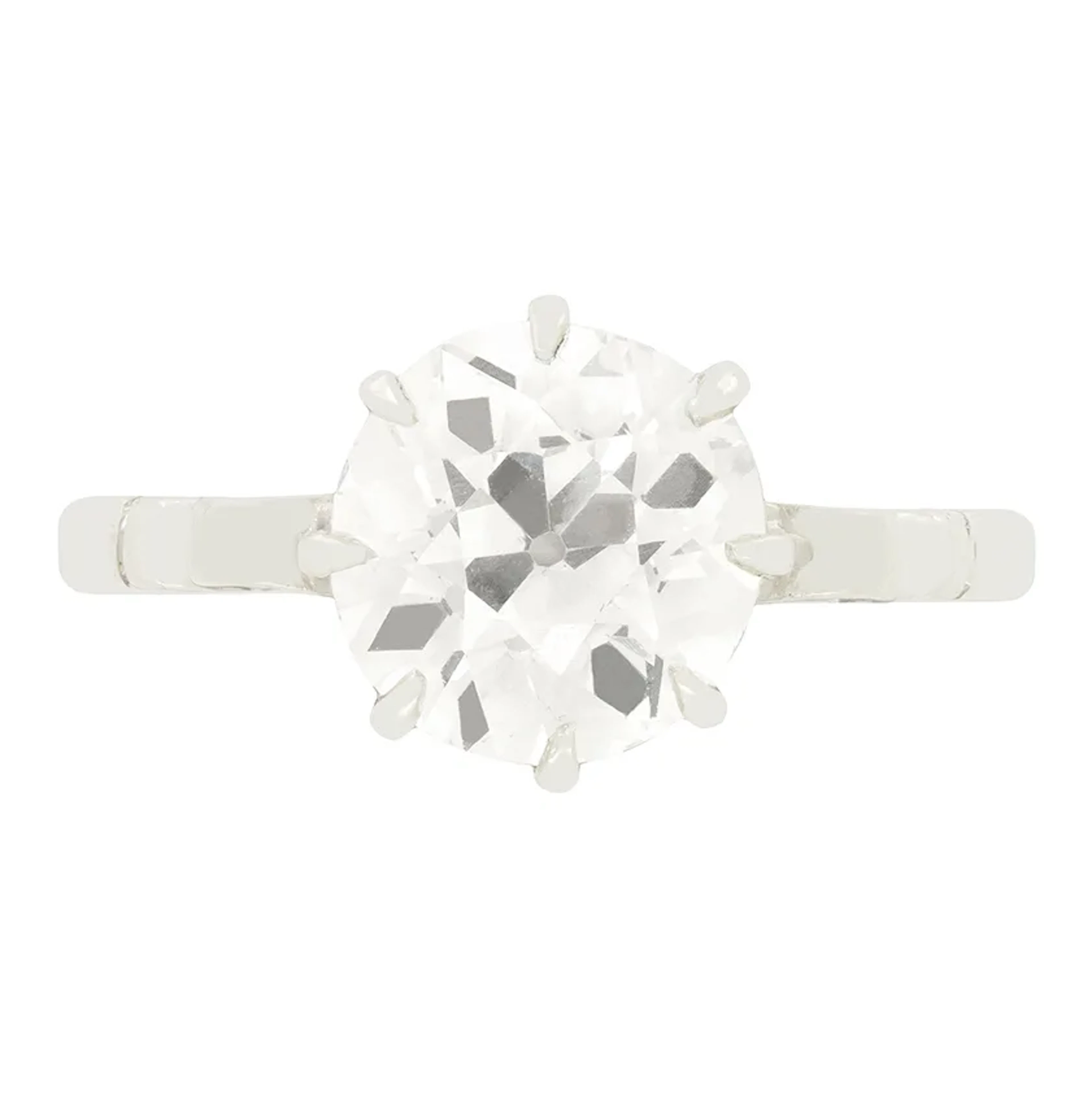 Art Deco 2.40ct Diamond Solitaire Ring, c.1920s