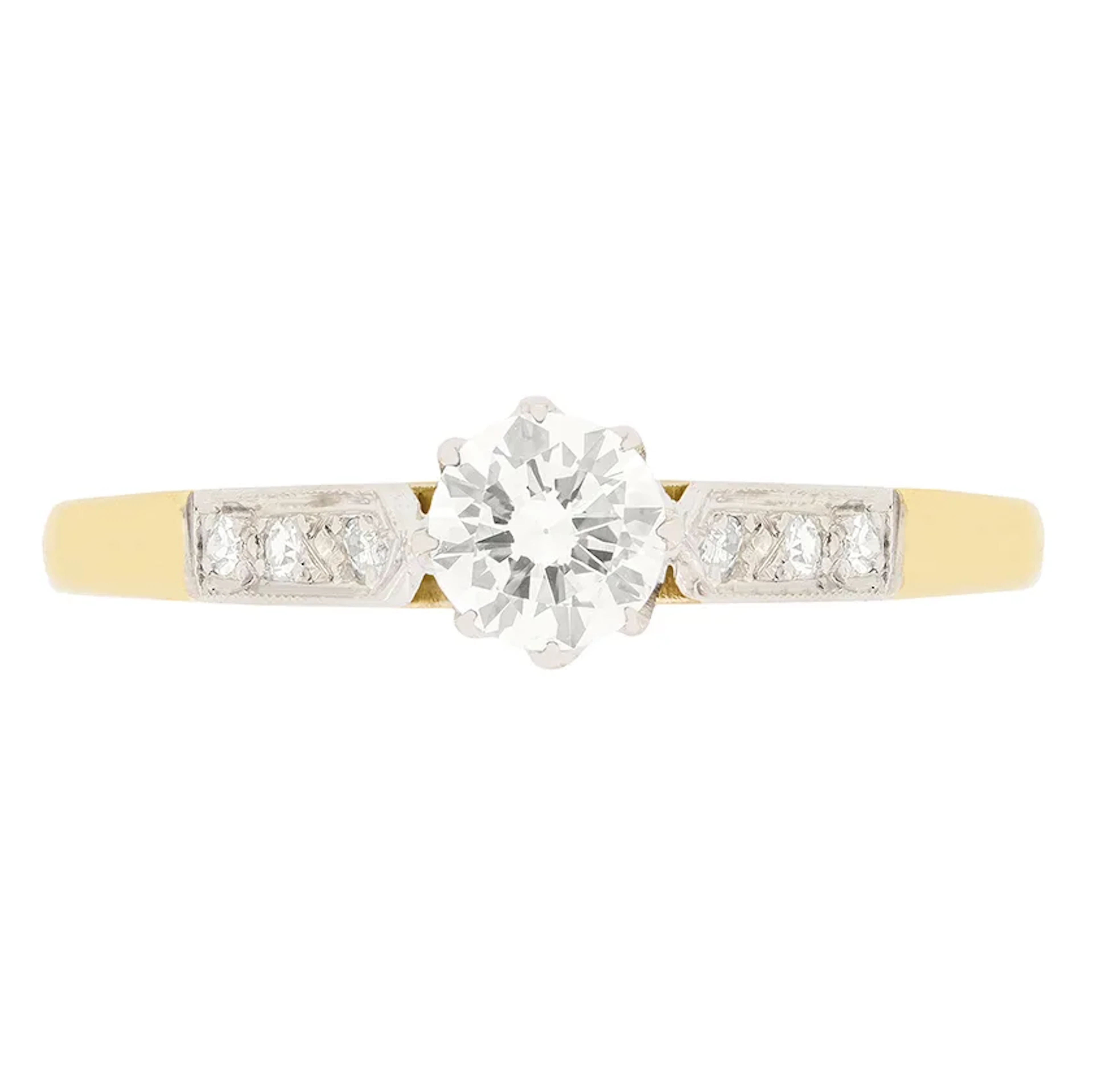 Vintage 0.45ct Diamond Solitaire Ring, c.1940s