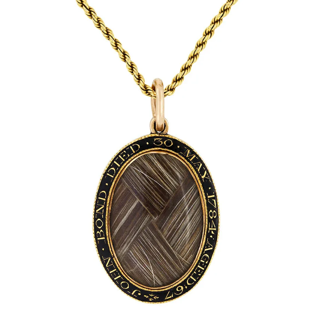 Georgian Enamelled Mourning Pendant c.1784