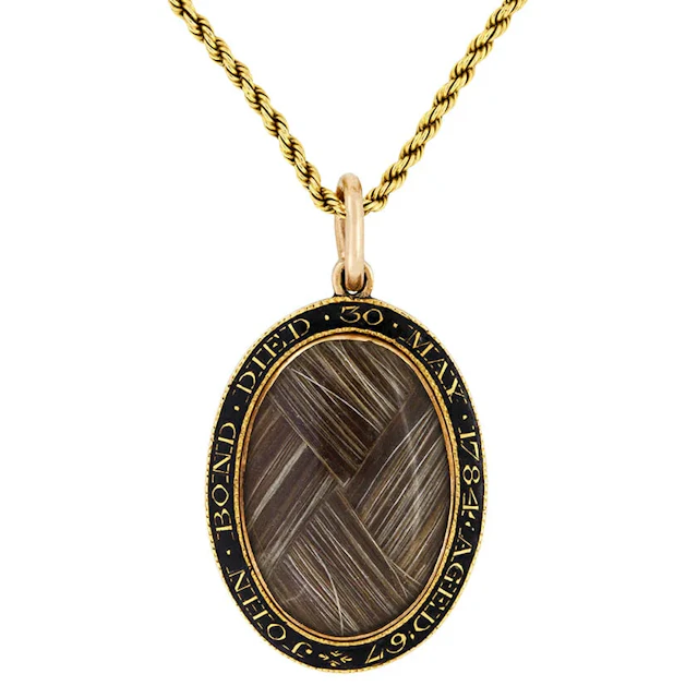 Georgian Enamelled Mourning Pendant c.1784