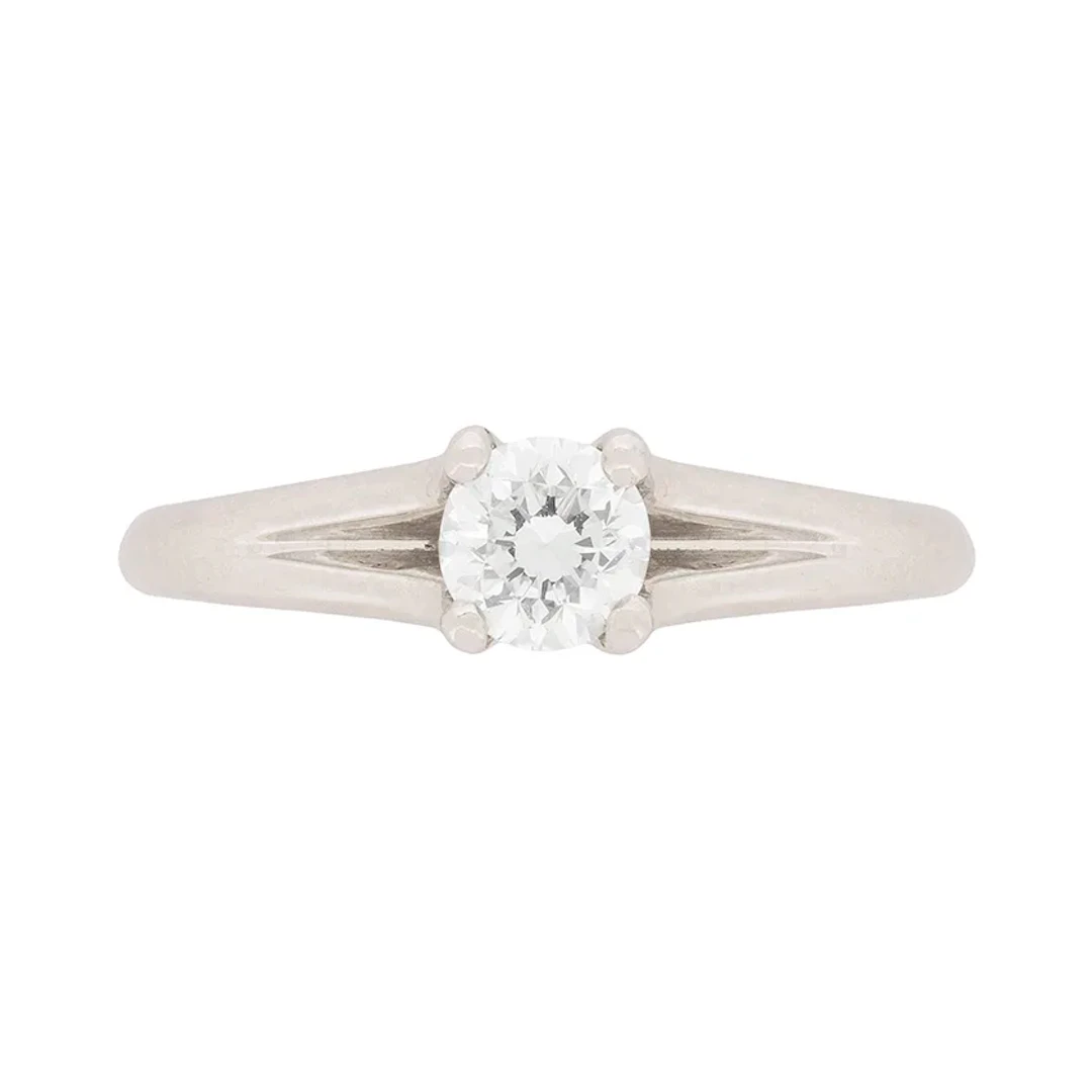 Certified 0.50ct Diamond Solitaire Engagement Ring