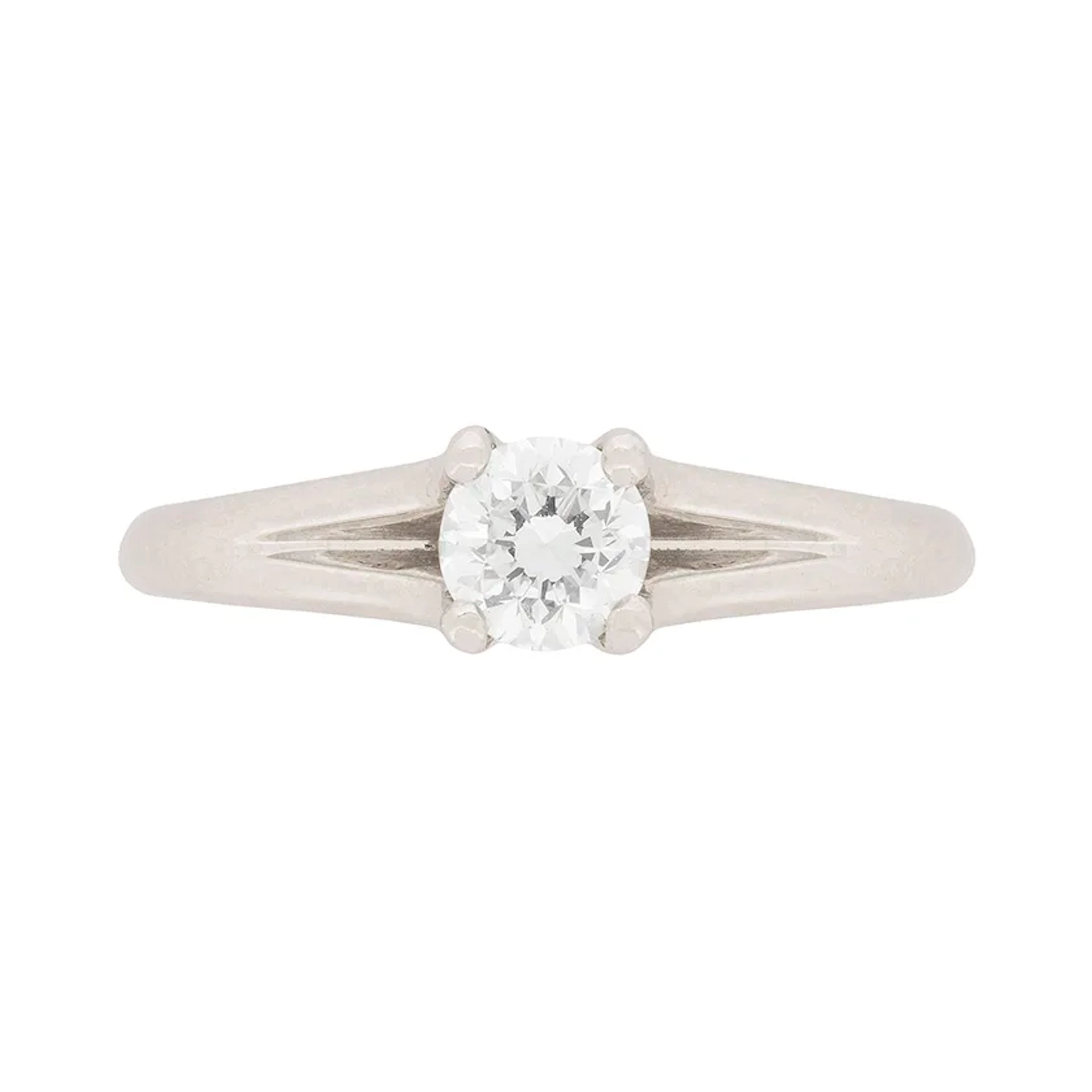 Certified 0.50ct Diamond Solitaire Engagement Ring