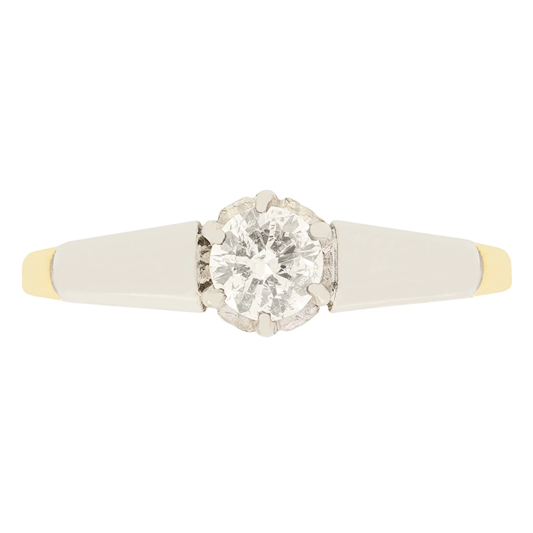 Vintage 0.35ct Diamond Solitaire Ring, c.1940s