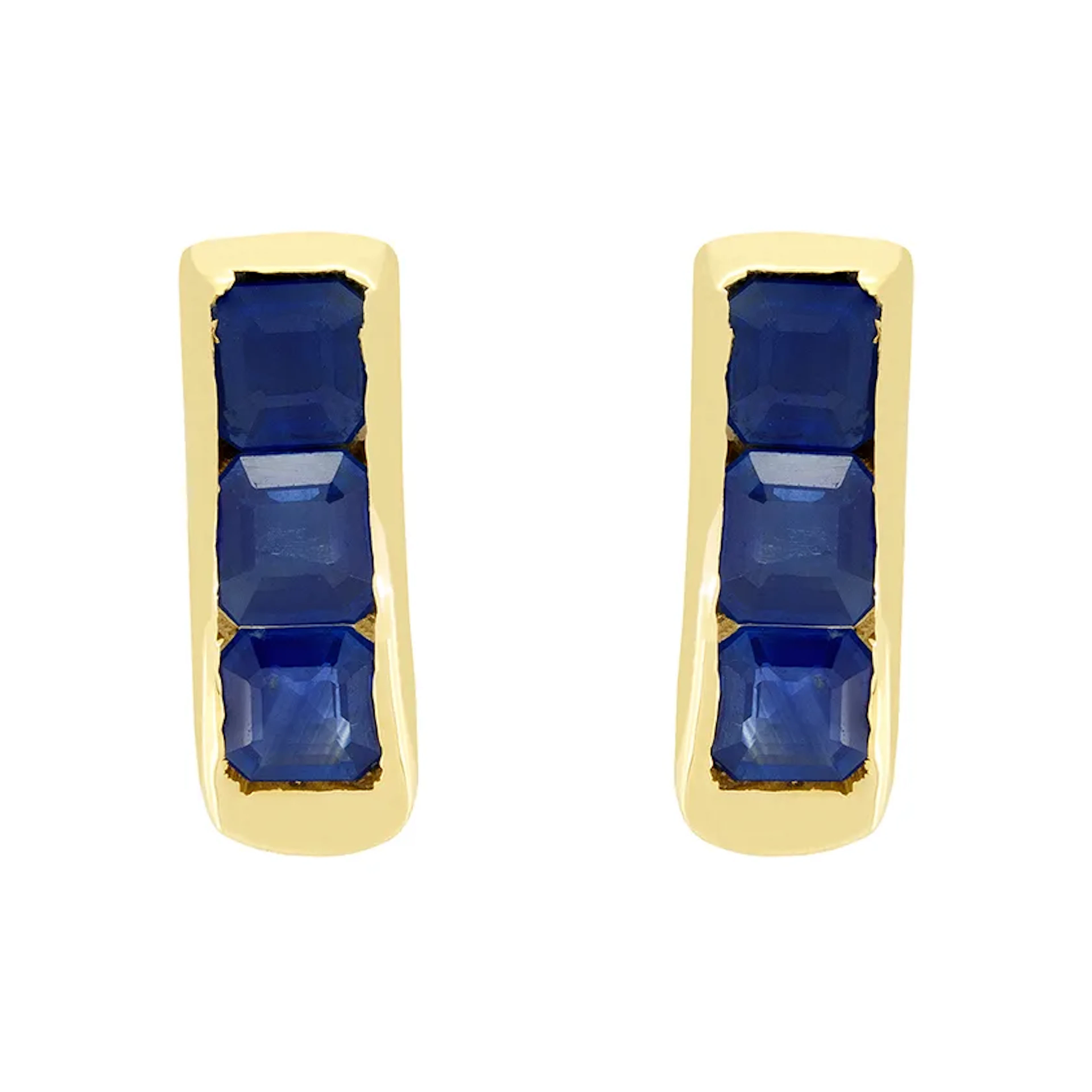 Vintage 1.20ct Sapphire Earrings, c.1980s