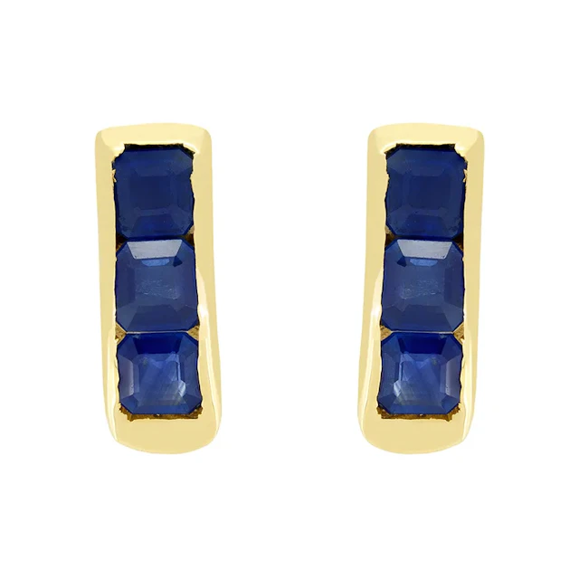 Vintage 1.20ct Sapphire Earrings, c.1980s
