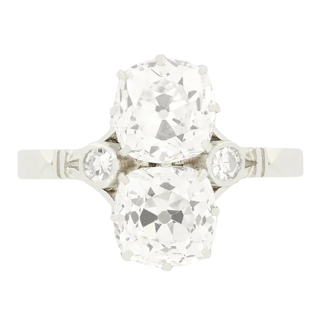 Art Deco 5.00ct Diamond Toi et Moi Ring, c.1920s