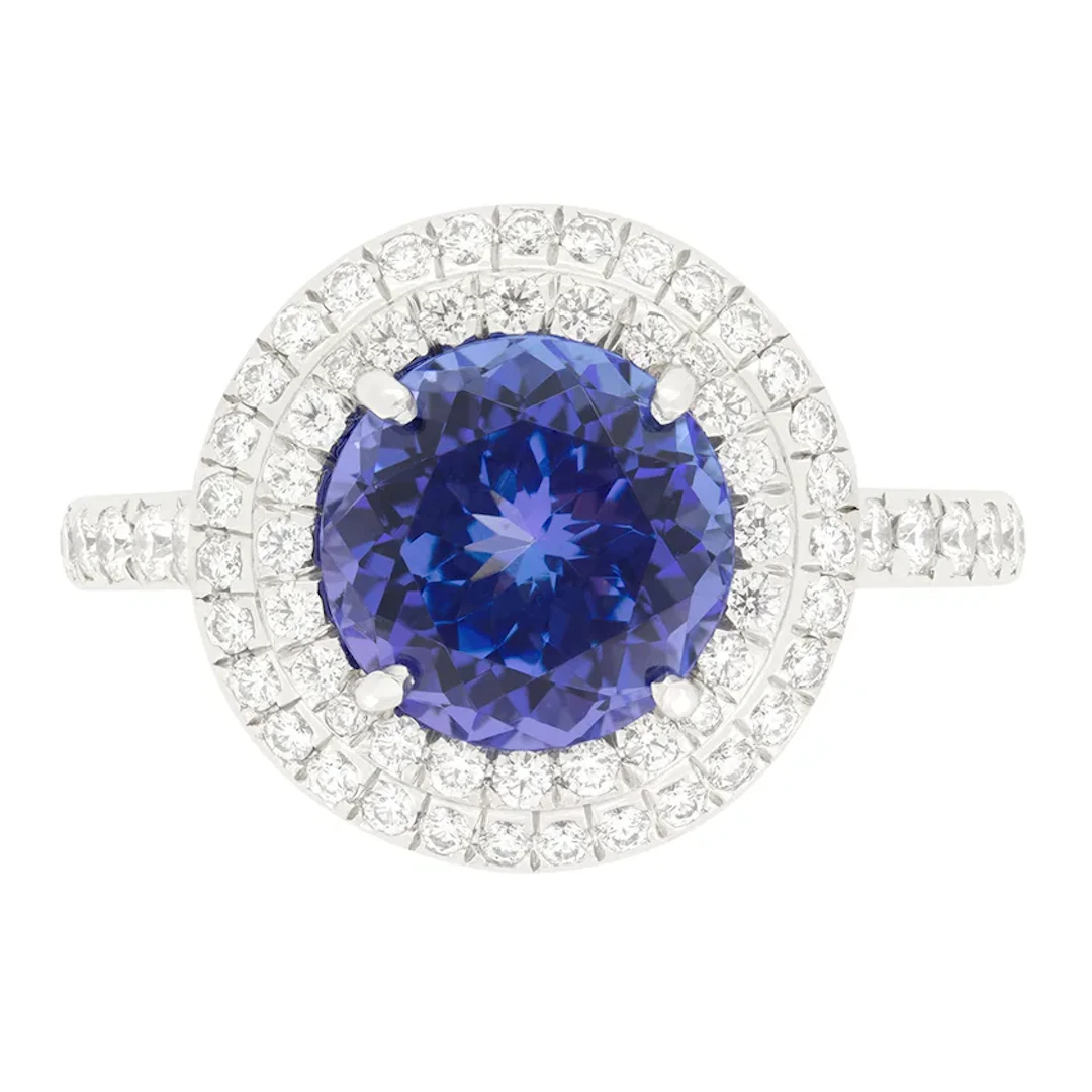 Tiffany & Co ‘Soleste’ 2.20ct Tanzanite and Diamond Cluster Ring