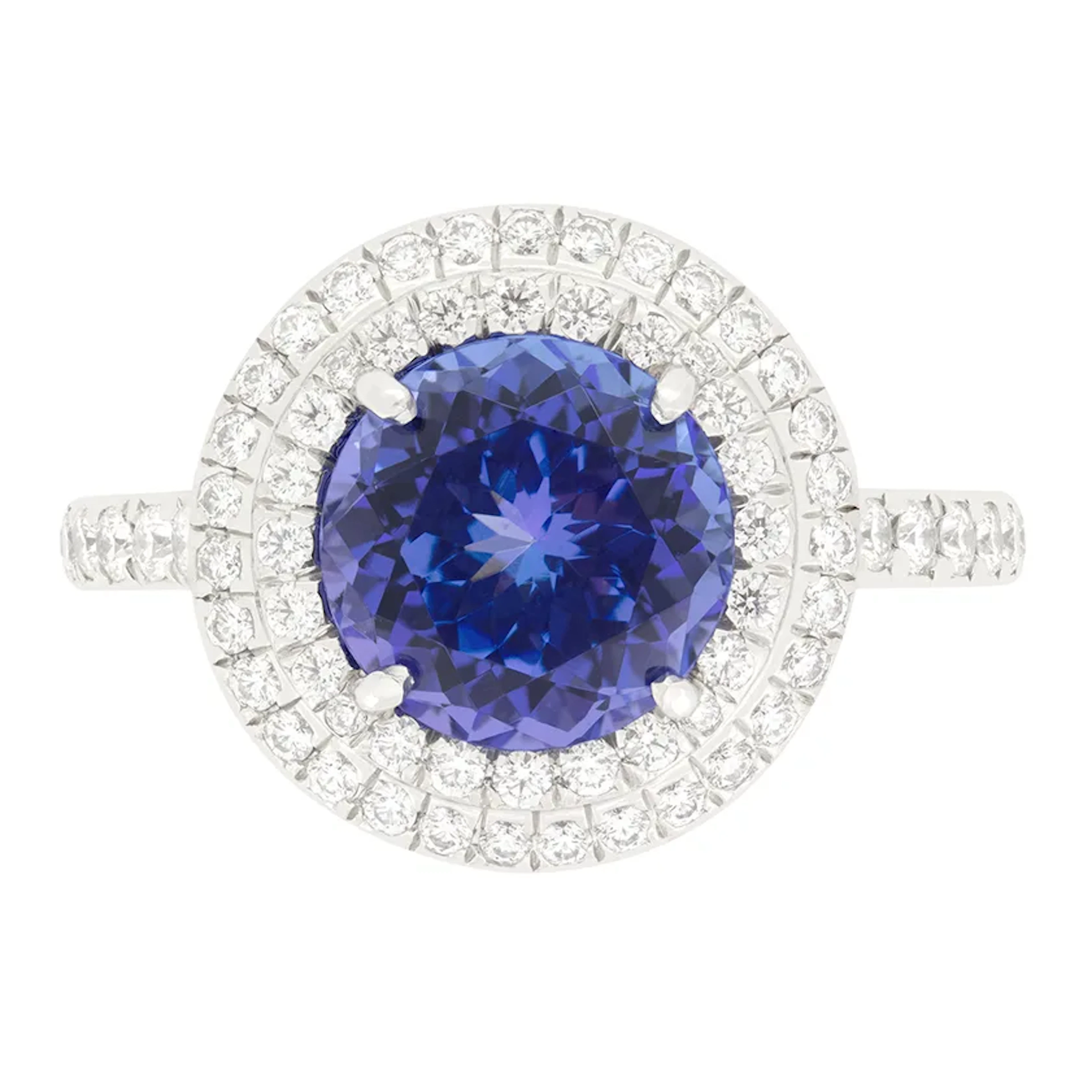 Tiffany & Co ‘Soleste’ 2.20ct Tanzanite and Diamond Cluster Ring