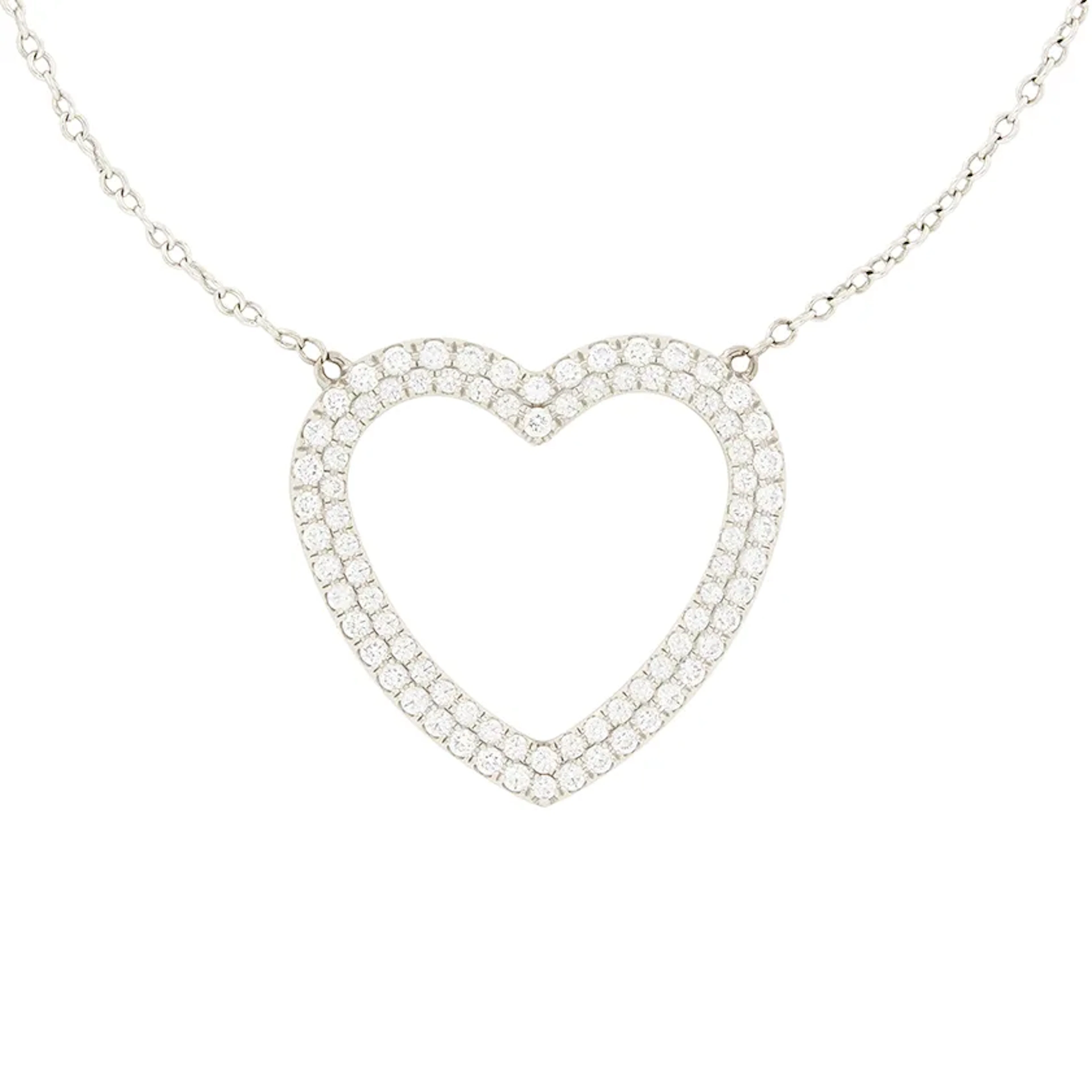 Tiffany & Co. 0.43 Diamond ‘Metro’ Heart Necklace