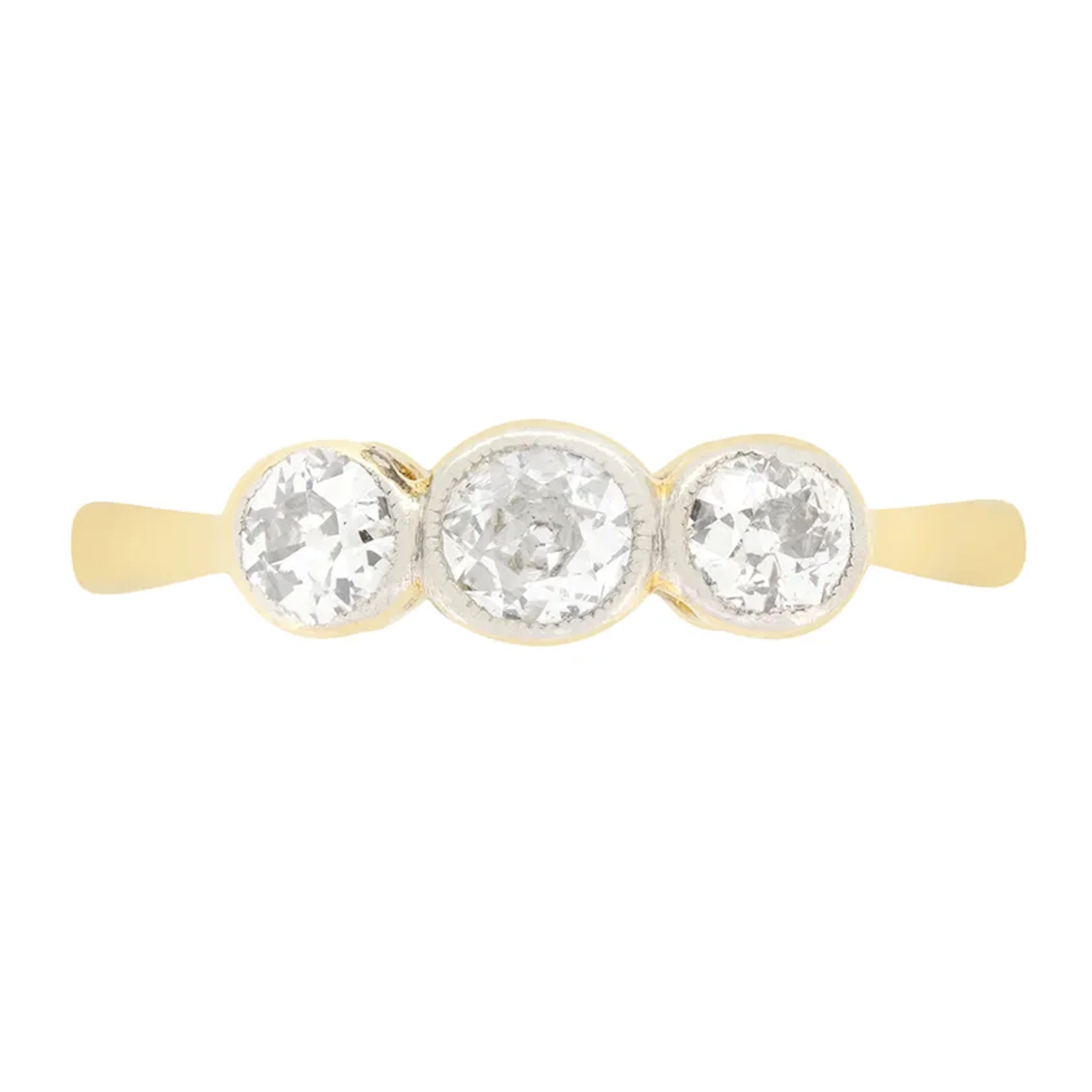 Victorian 0.50ct Diamond Three Stone Ring, c.1900s