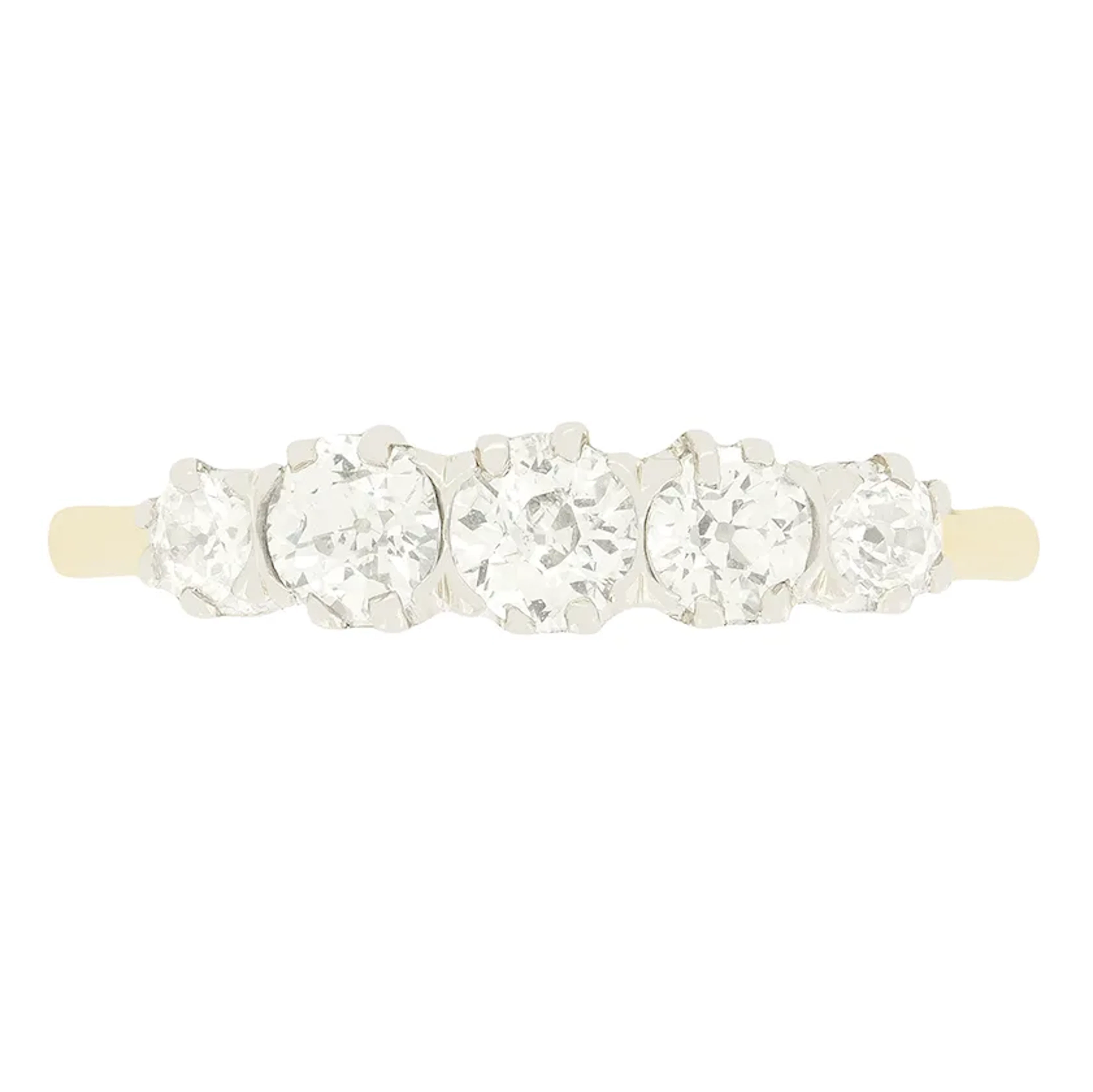 Edwardian 0.95ct Diamond Five Stone, c.1910s