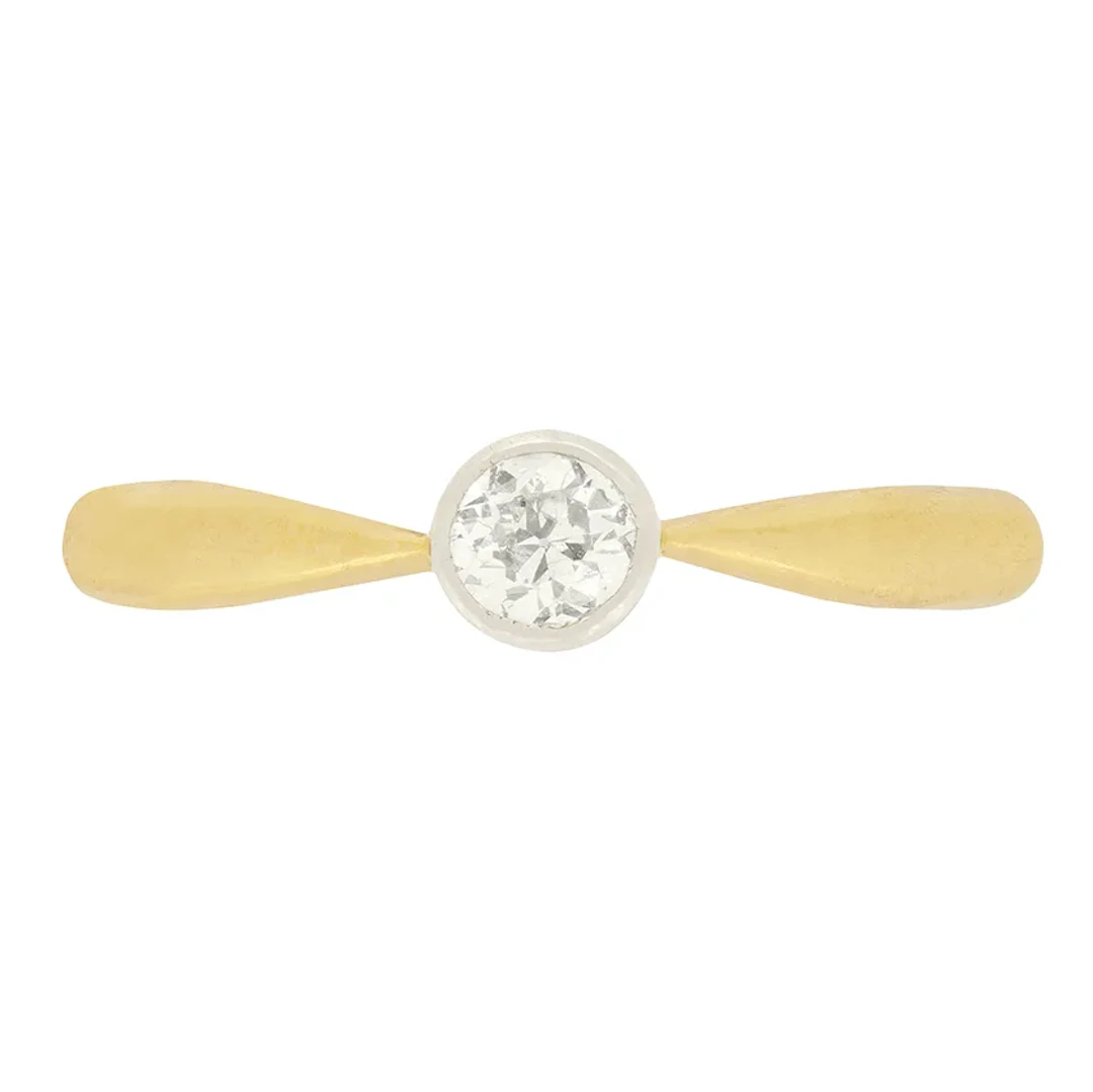 Edwardian 0.35ct Diamond Solitaire Ring, c.1920s