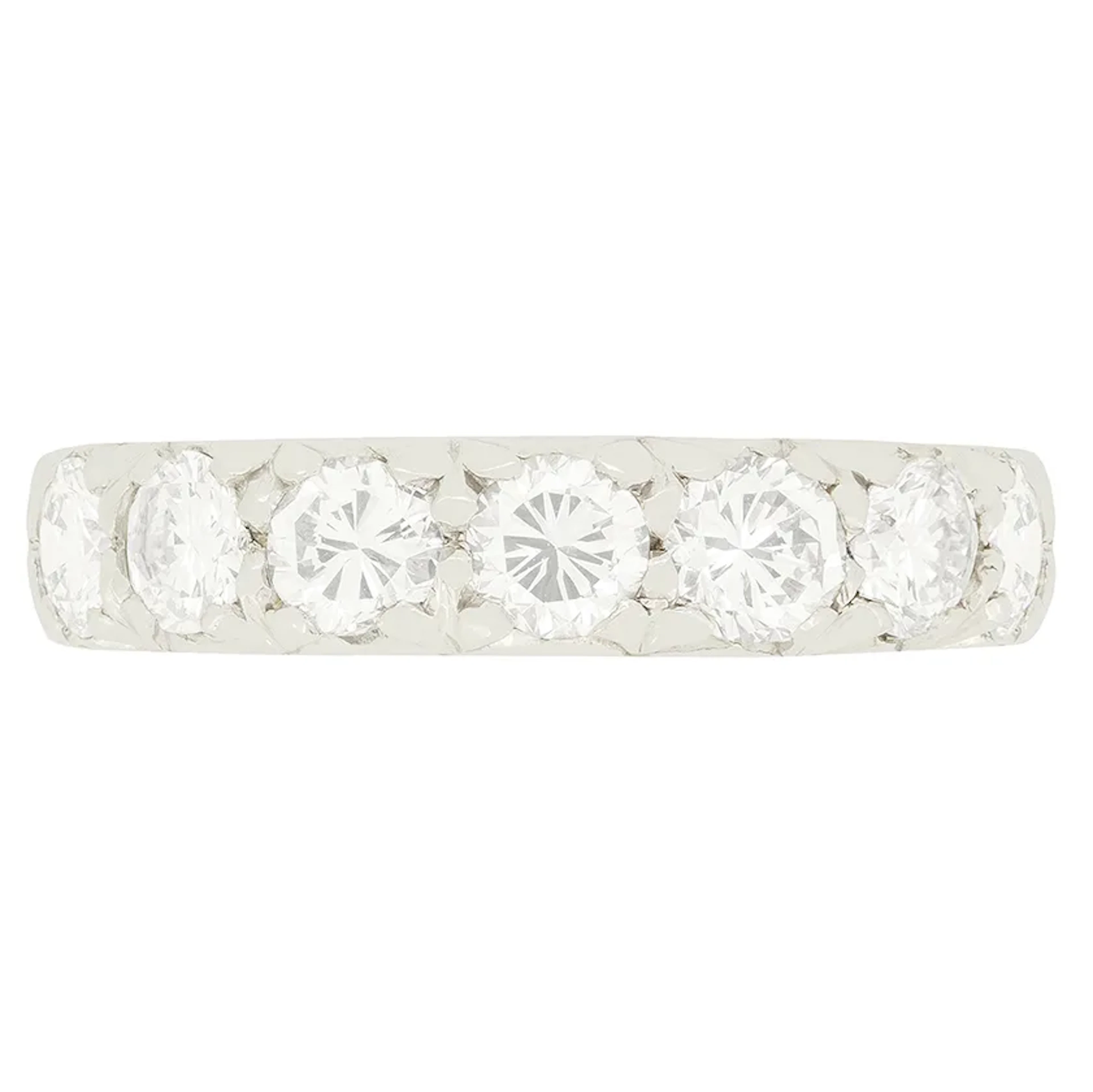 Vintage 1.40ct Diamond Seven Stone Ring, c.1970s