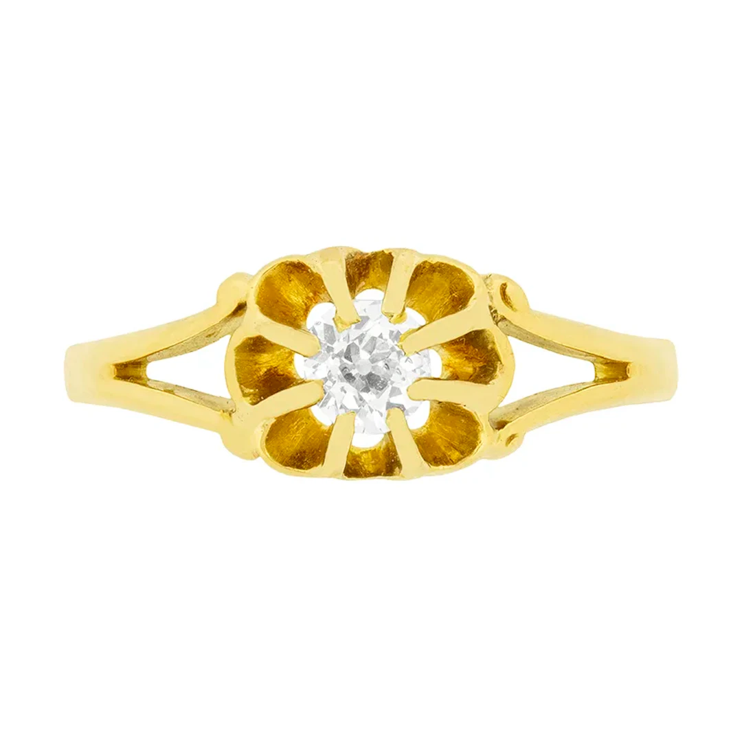 Victorian 0.20ct Diamond Signet Ring, c.1900s