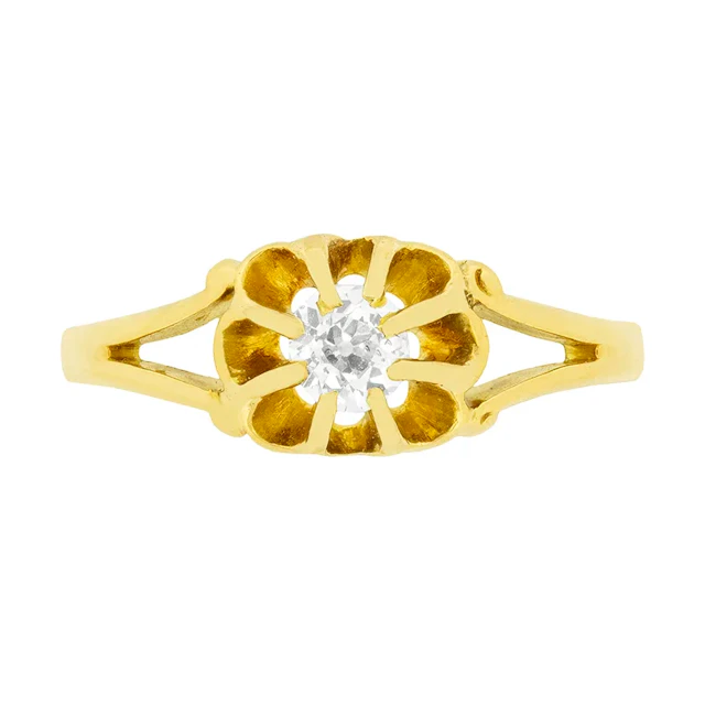 Victorian 0.20ct Diamond Signet Ring, c.1900s
