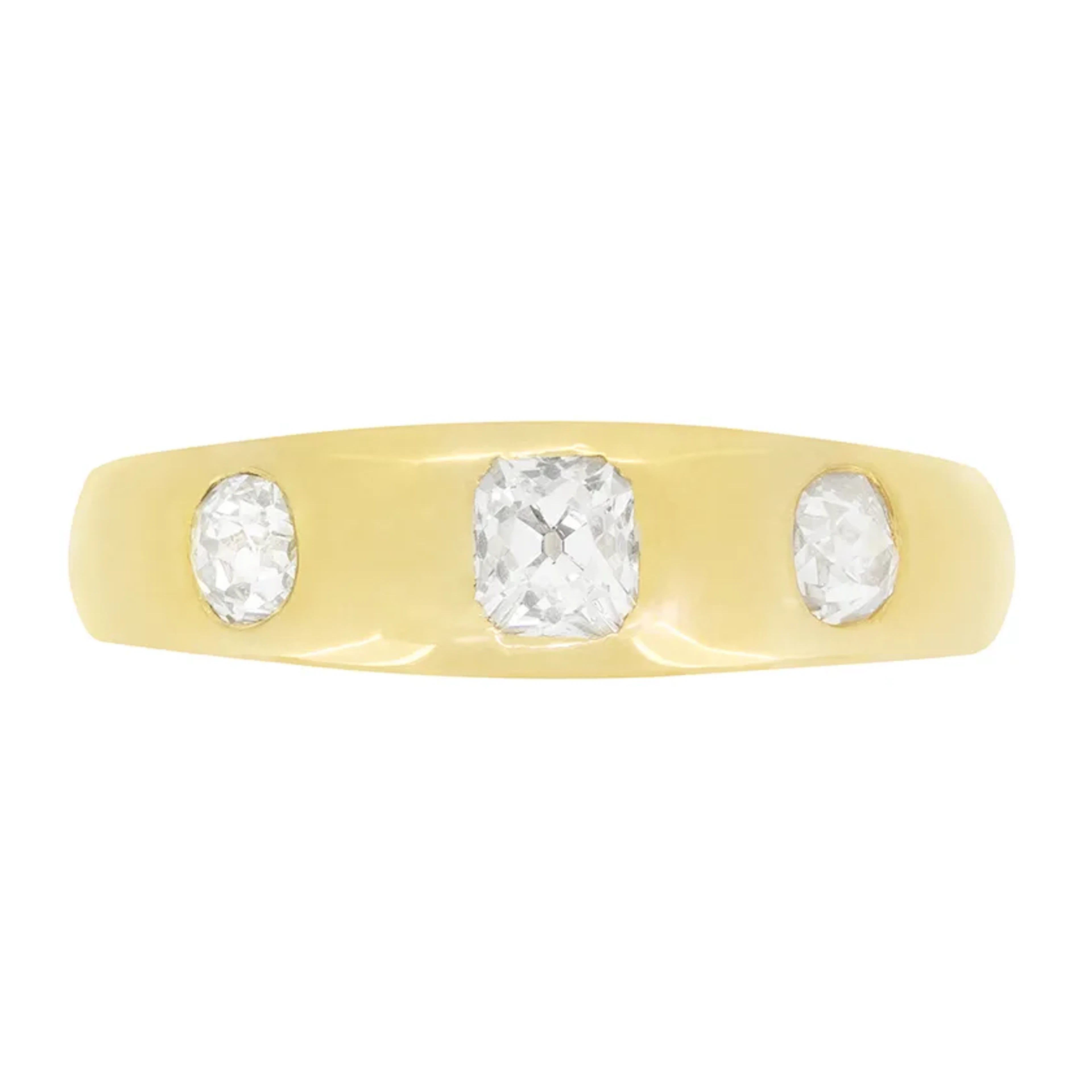 Victorian 1.00ct Diamond Gypsy Ring, hallmarked 1905