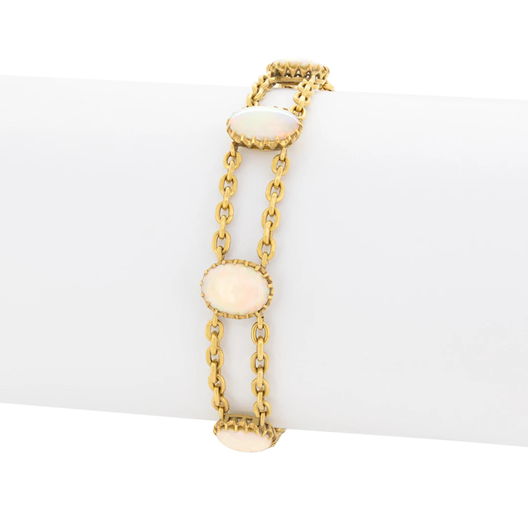 Victorian 4.00ct Opal Bracelet, c.1880s