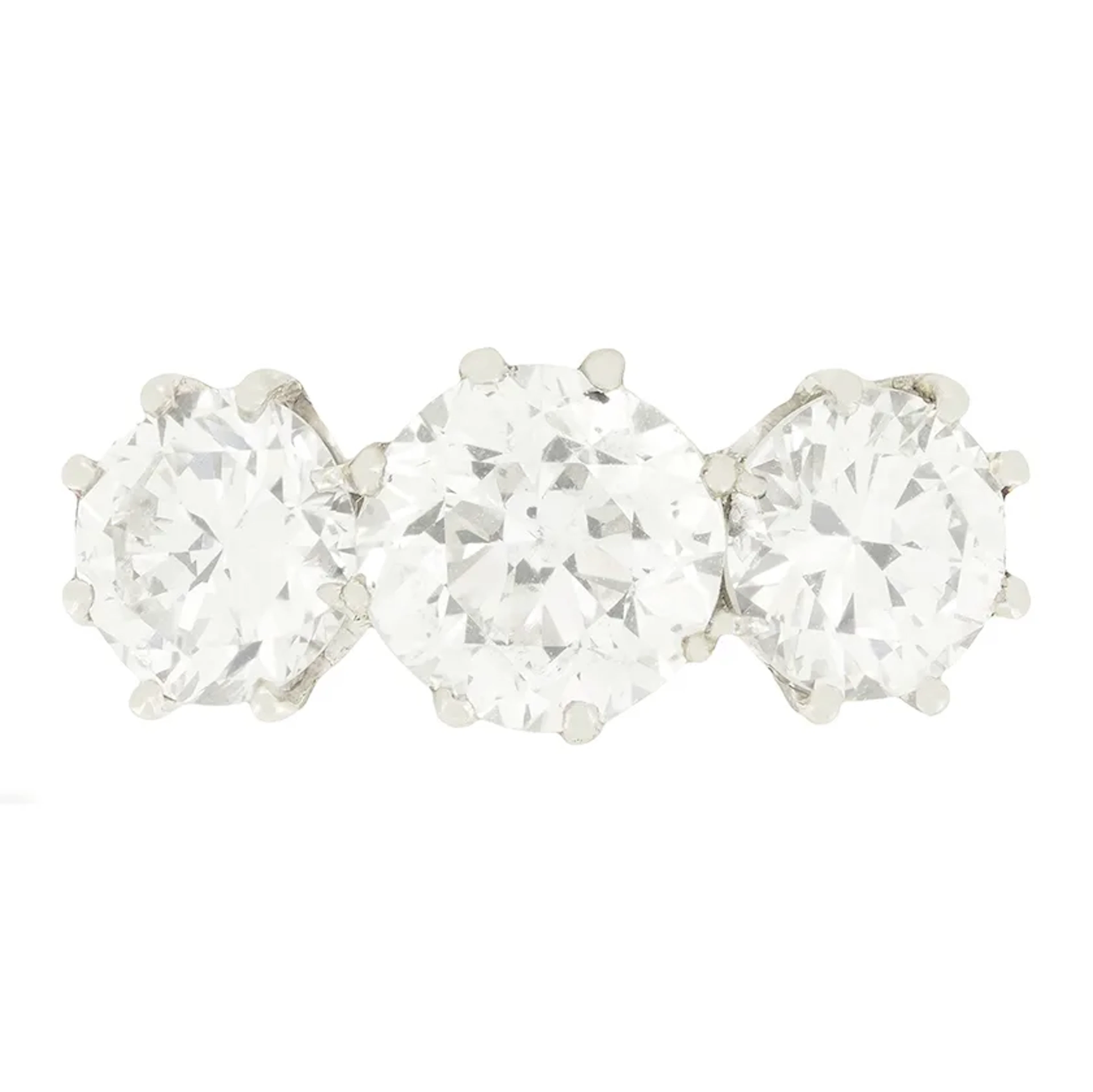 Art Deco 3.50ct Diamond Three Stone Ring, c.1920s