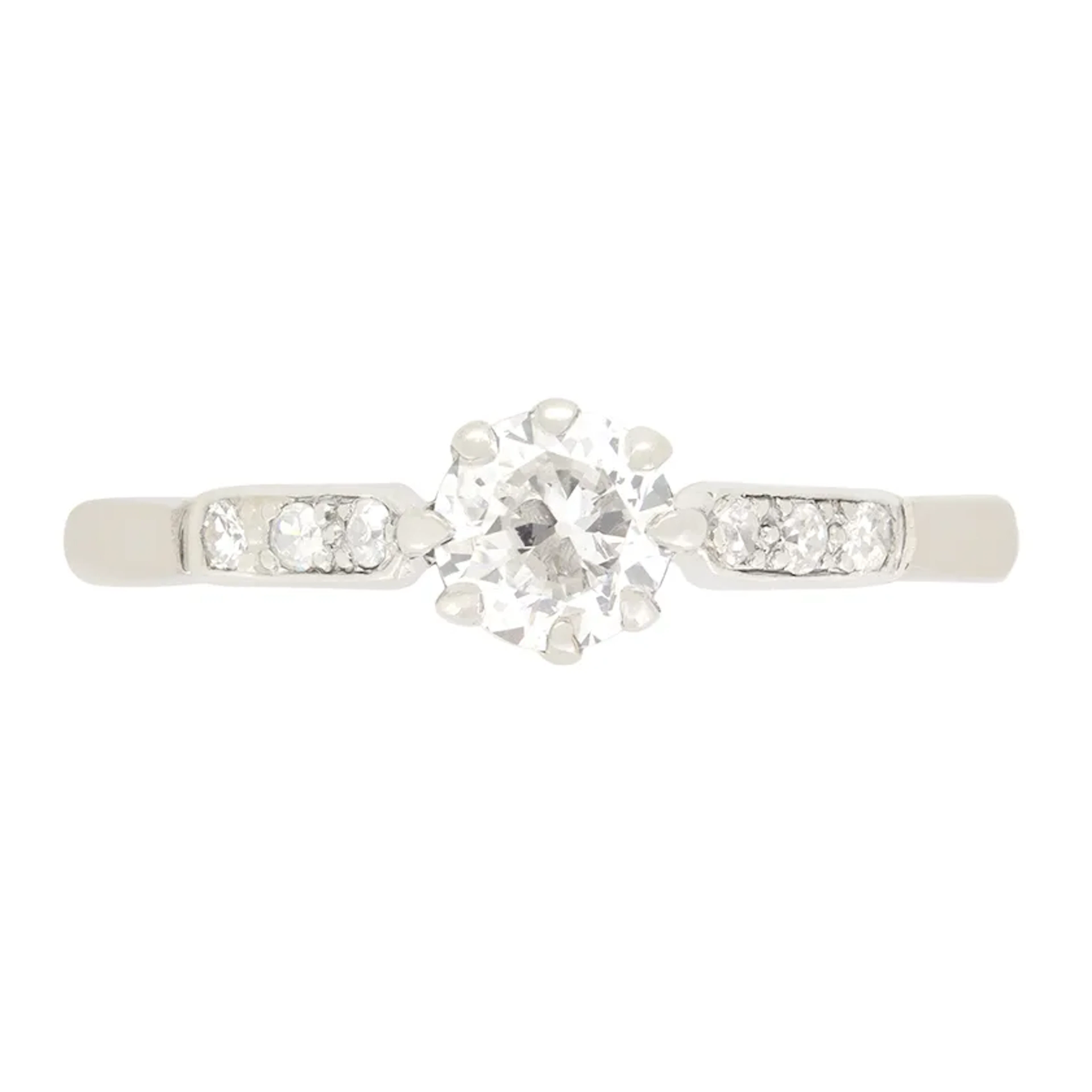 Art Deco 0.50ct Diamond Solitaire Ring, c.1920s