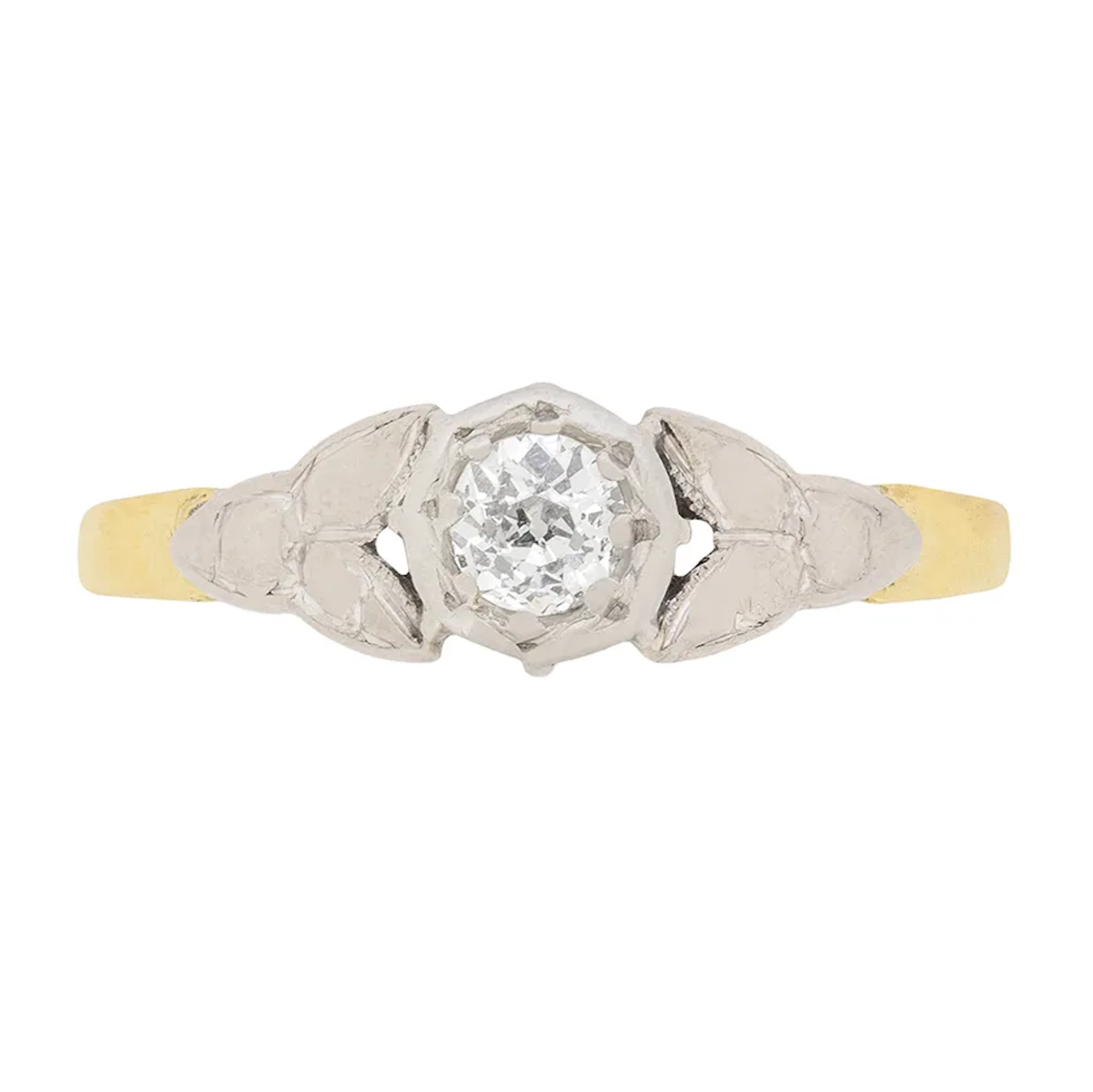 Edwardian 0.35ct Diamond Solitaire Engagement Ring, c.1910s