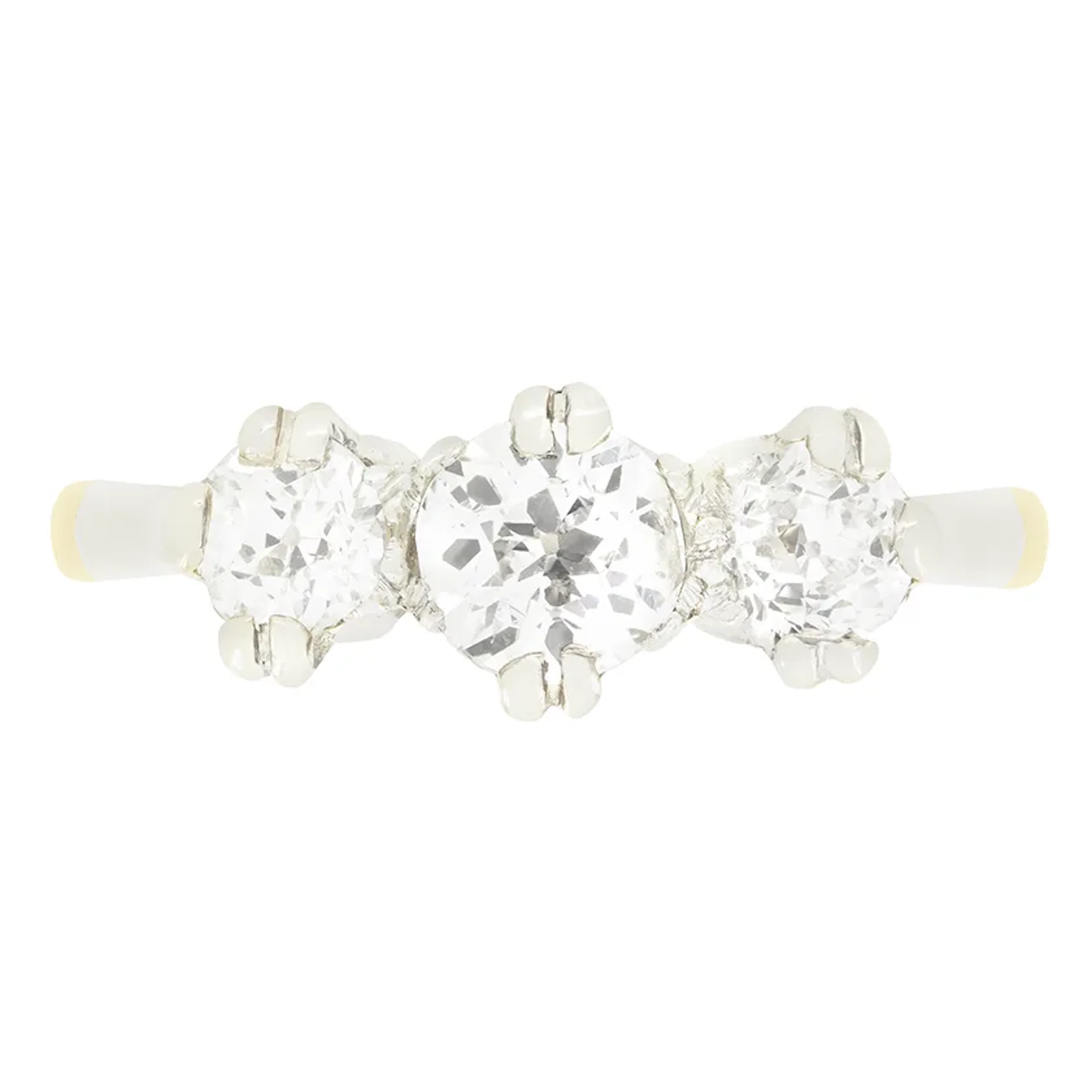 Edwardian 1.00ct Diamond Trilogy Ring, c.1910s