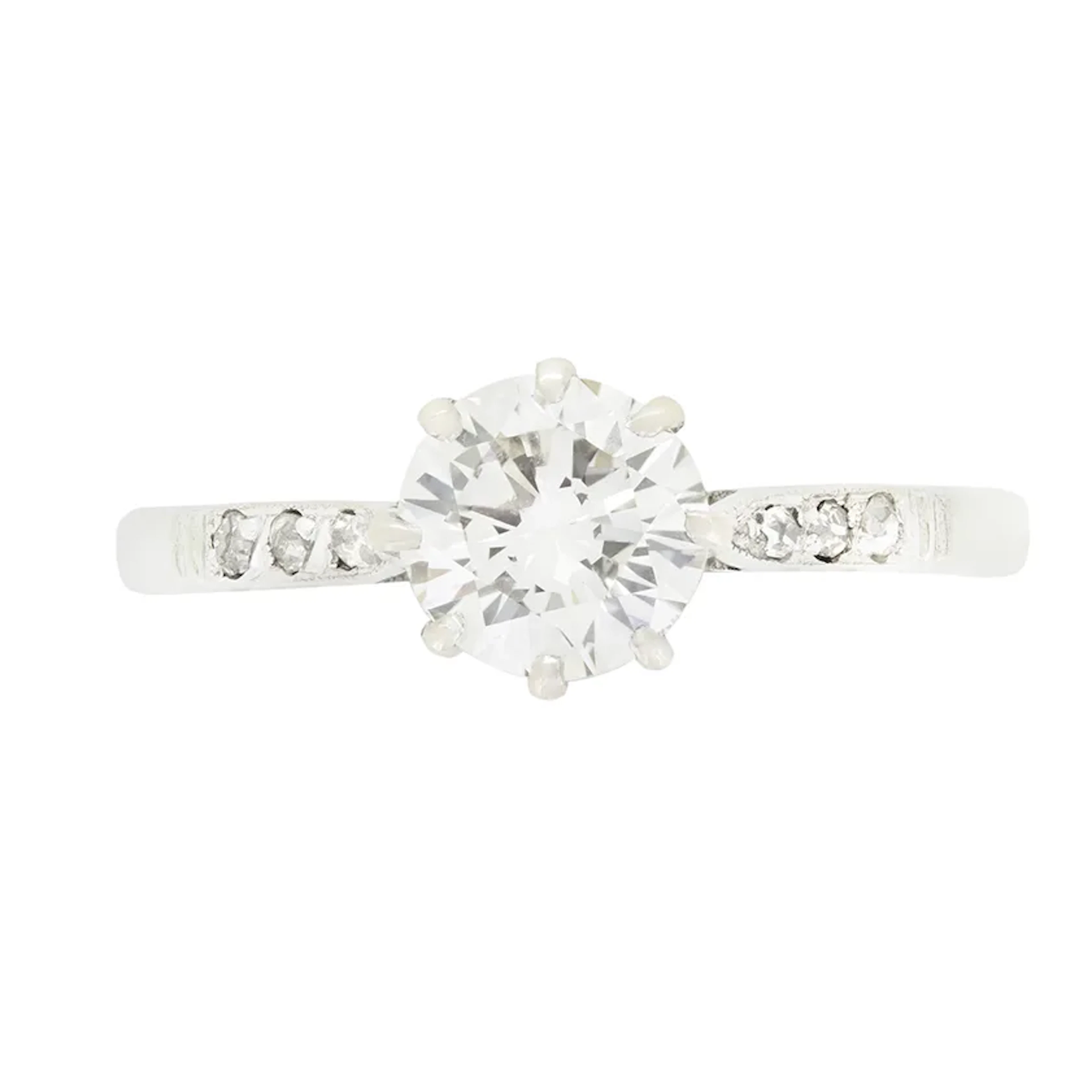 Late Deco 1.05ct Diamond Solitaire Ring, c.1940s