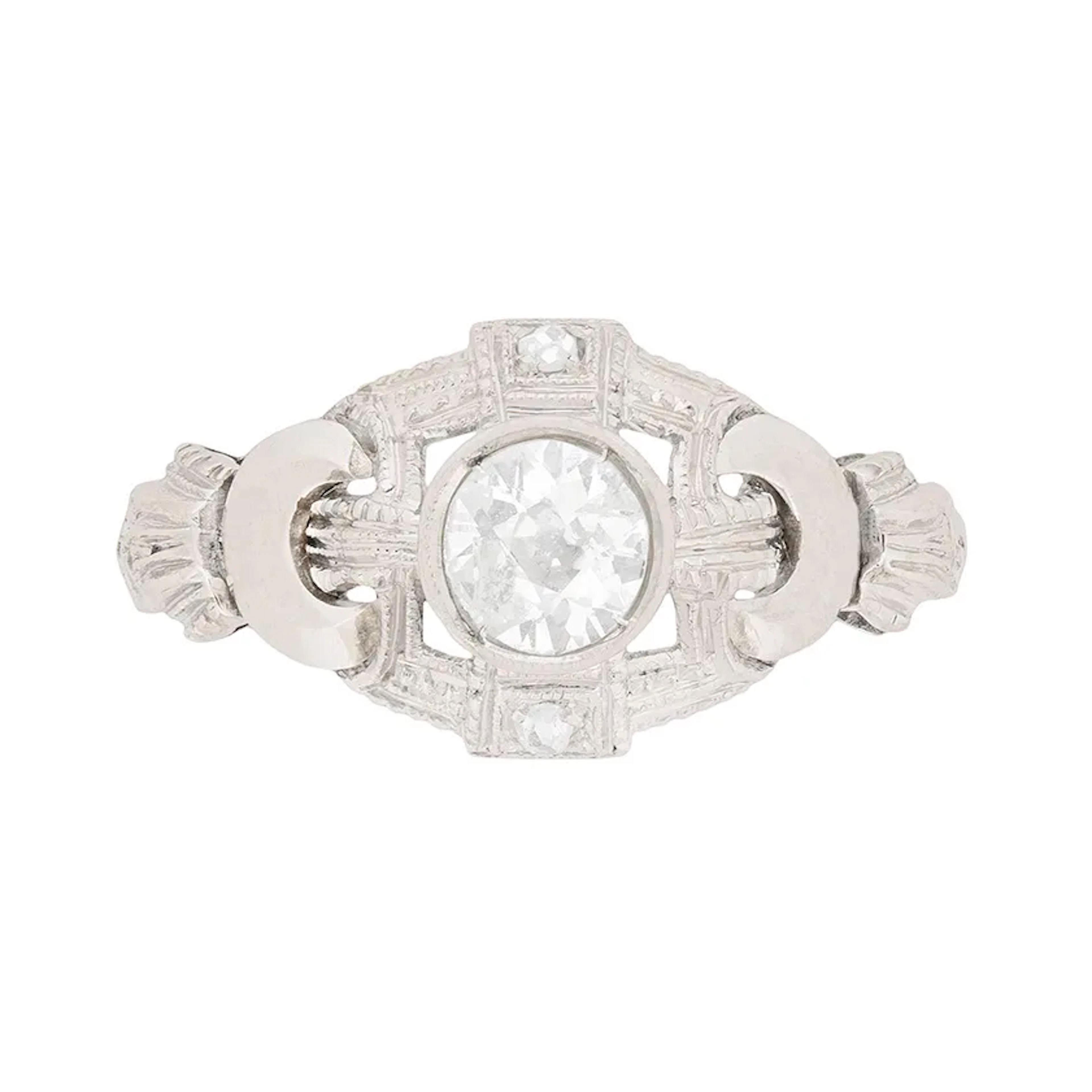 Art Deco 0.50ct Diamond Cluster Ring, c.1920s