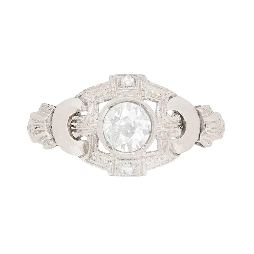 Art Deco 0.50ct Diamond Cluster Ring, c.1920s