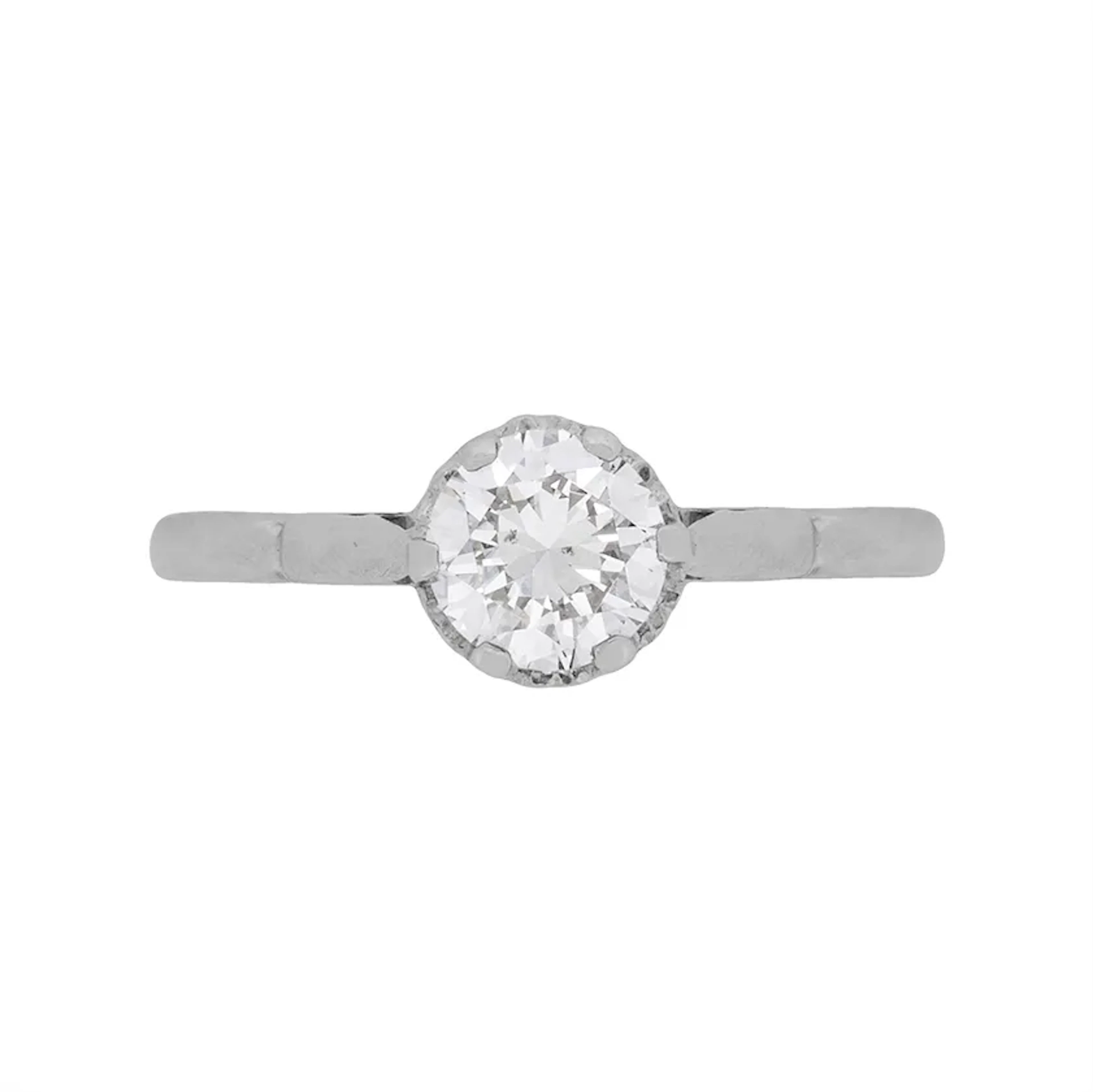 Vintage 0.64ct Diamond Solitaire Ring, c.1950s