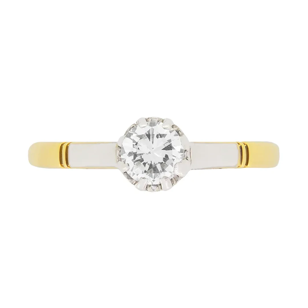 Art Deco 0.40ct Diamond Solitaire Engagement Ring, c.1930s