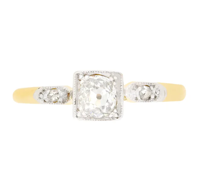 Edwardian 0.40ct Diamond Solitaire Ring, c.1910s
