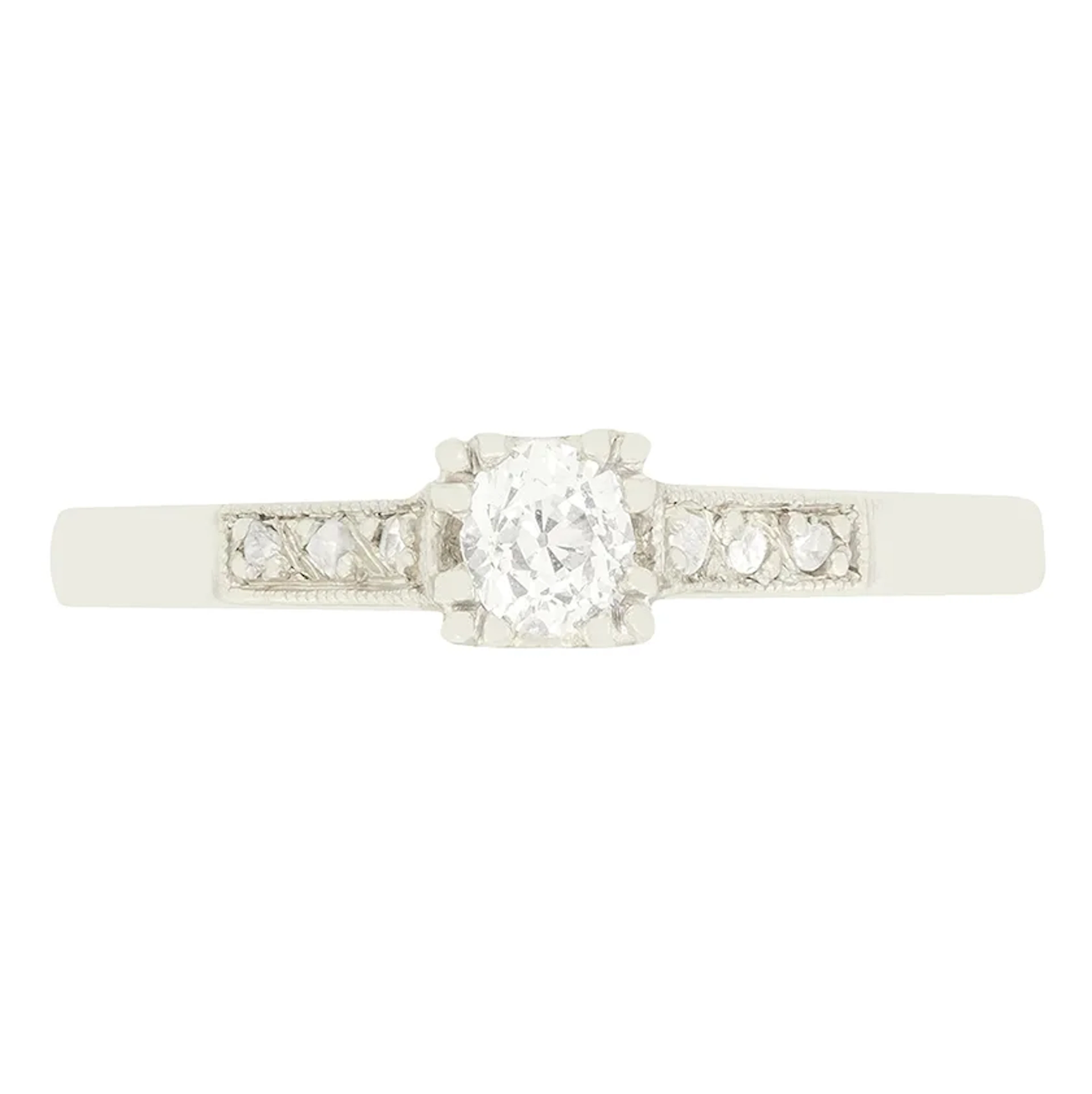Art Deco 0.28ct Diamond Solitaire Ring, c.1920s