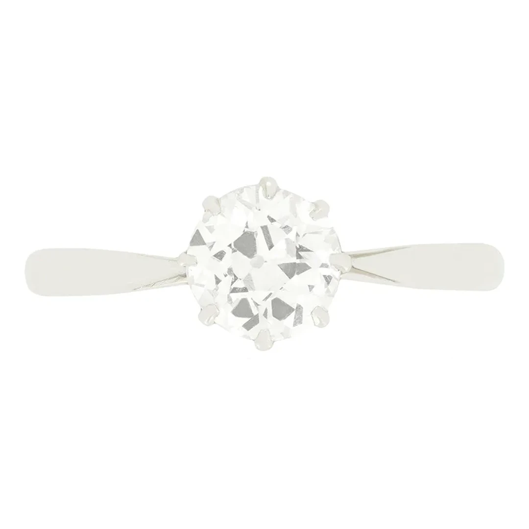 Vintage 0.41ct Diamond Solitaire Ring, c.1940s
