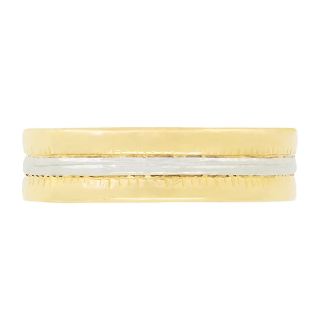 Vintage 22ct Gold & Platinum Wedding Band, hallmarked 1965