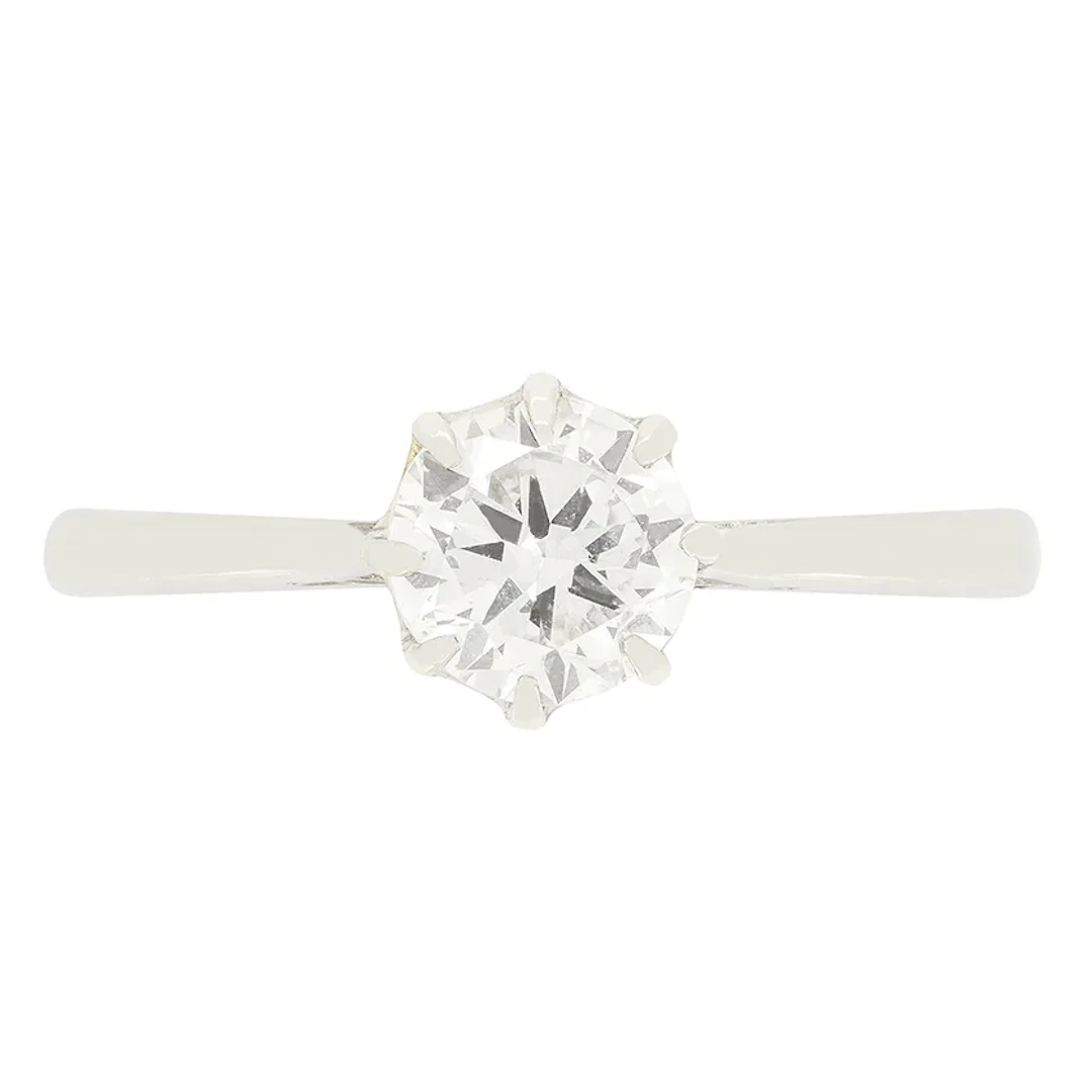 Art Deco 0.65ct Diamond Solitaire, c.1920s