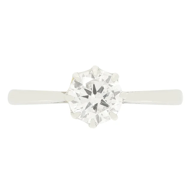 Art Deco 0.65ct Diamond Solitaire, c.1920s
