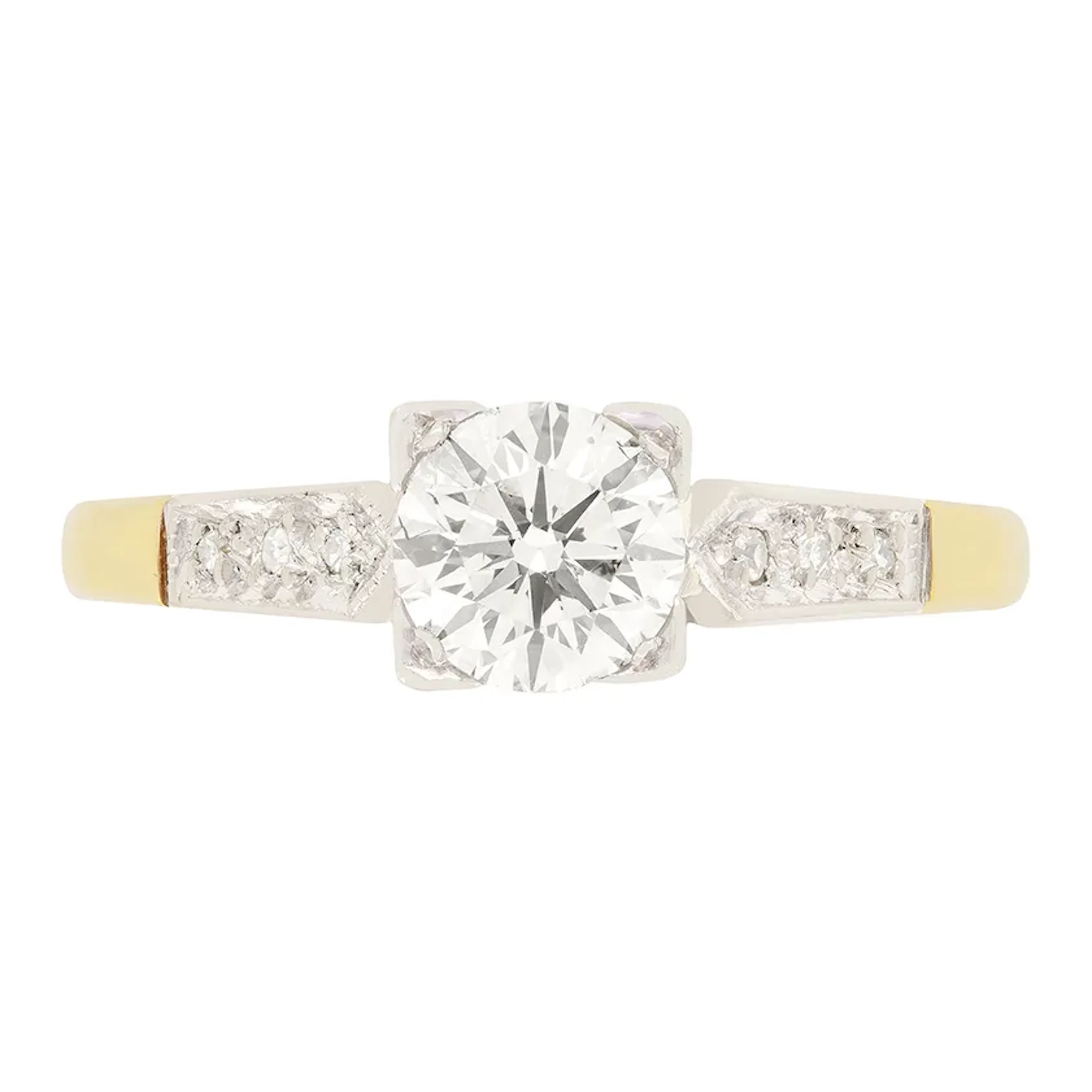 Late Deco 0.70ct Diamond Solitaire ring, c.1940s