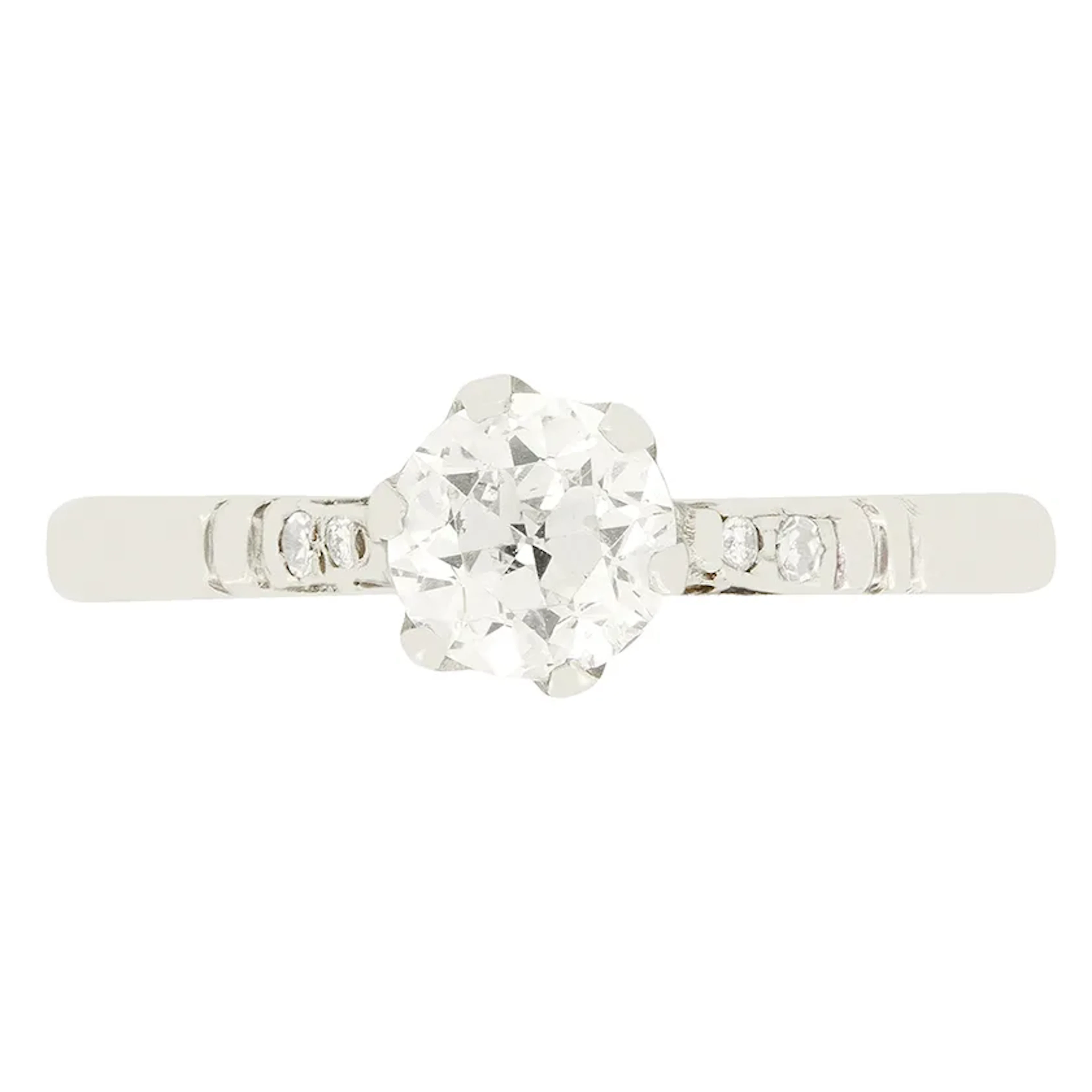Art Deco 0.55ct Diamond Solitaire Ring, c.1920s