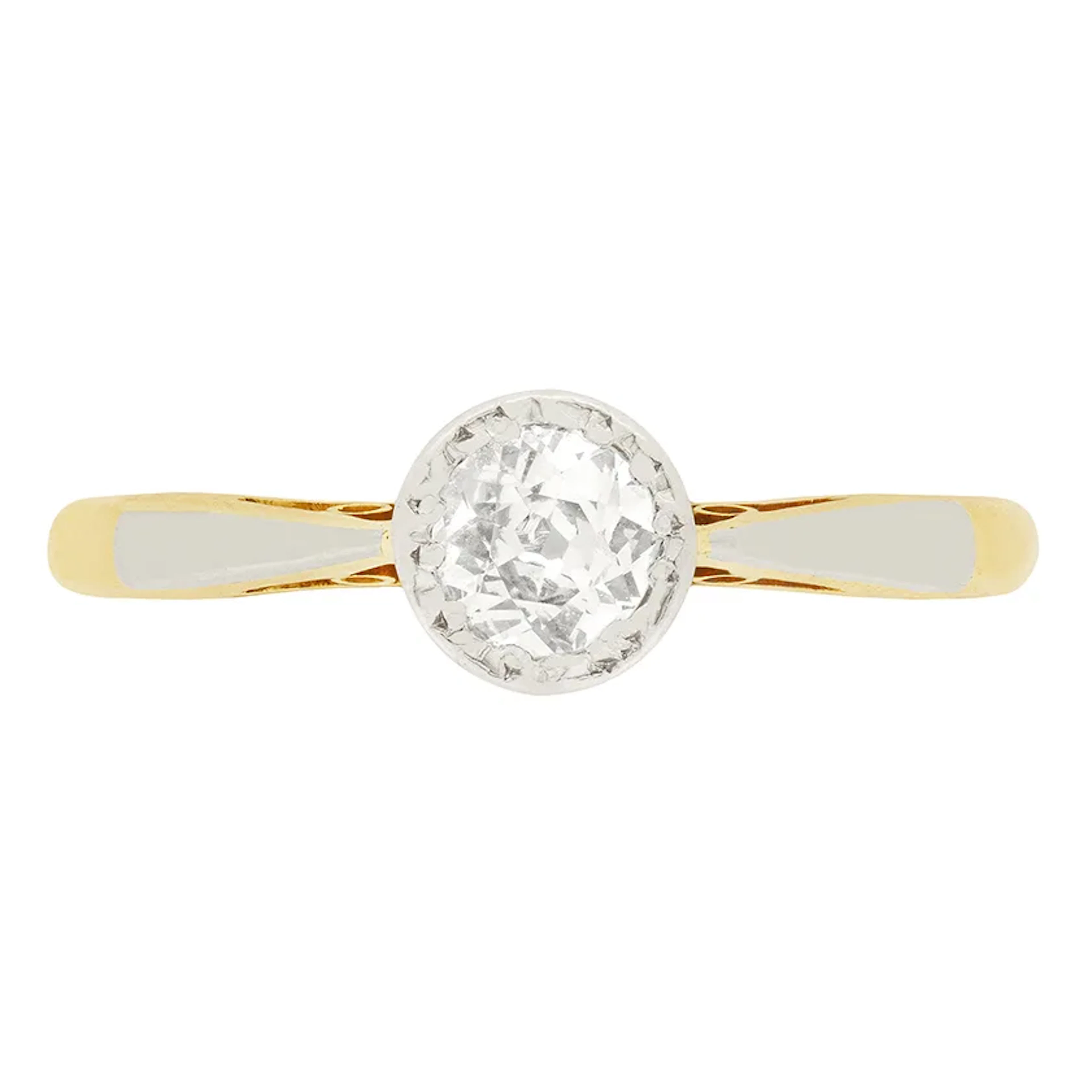 Edwardian 0.35ct Diamond Solitaire Ring, c.1910s