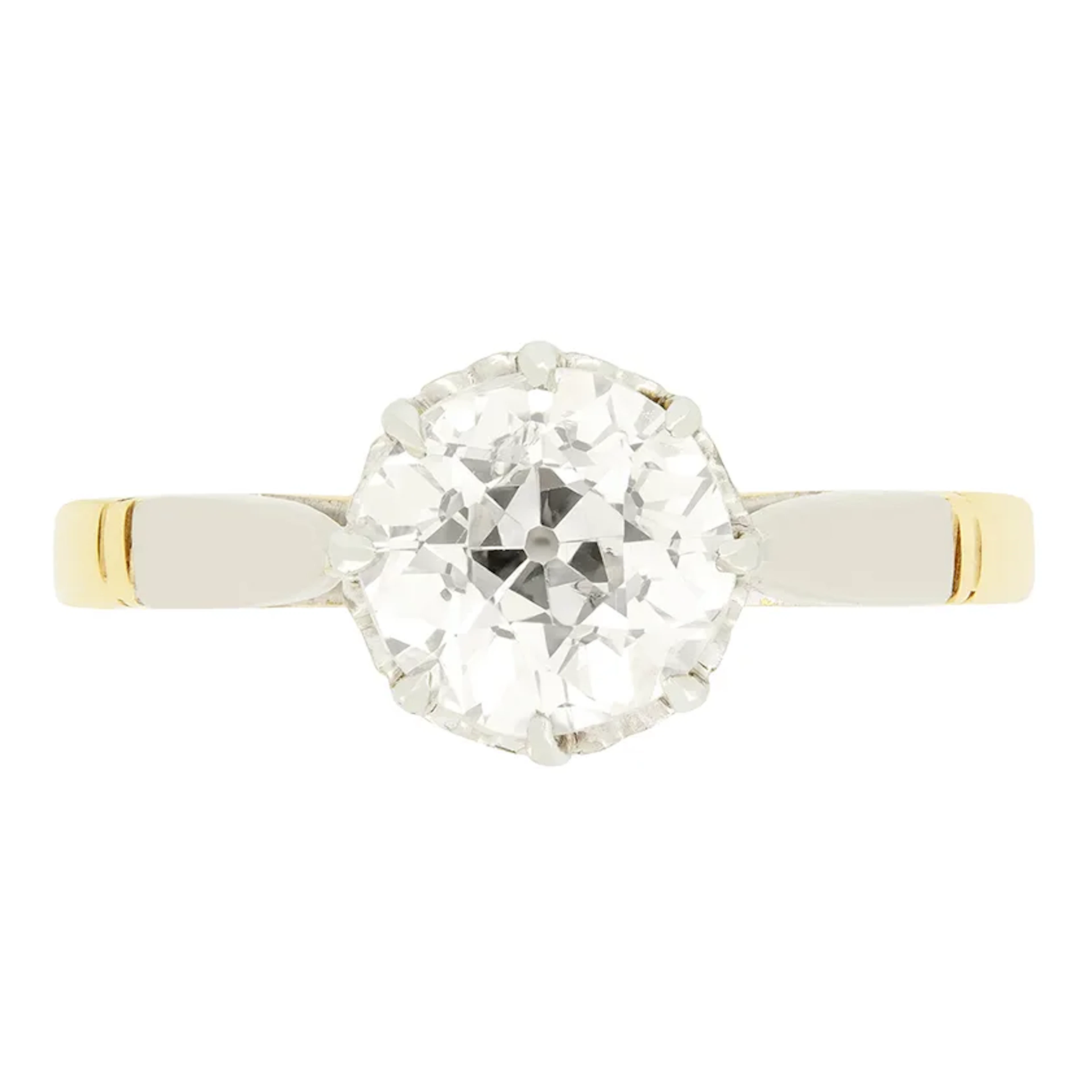 Late Deco 1.37ct Diamond Solitaire Ring, c.1930s