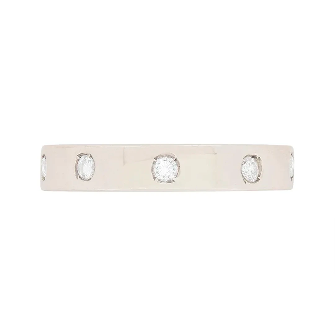 Contemporary Diamond Set Wedding Ring