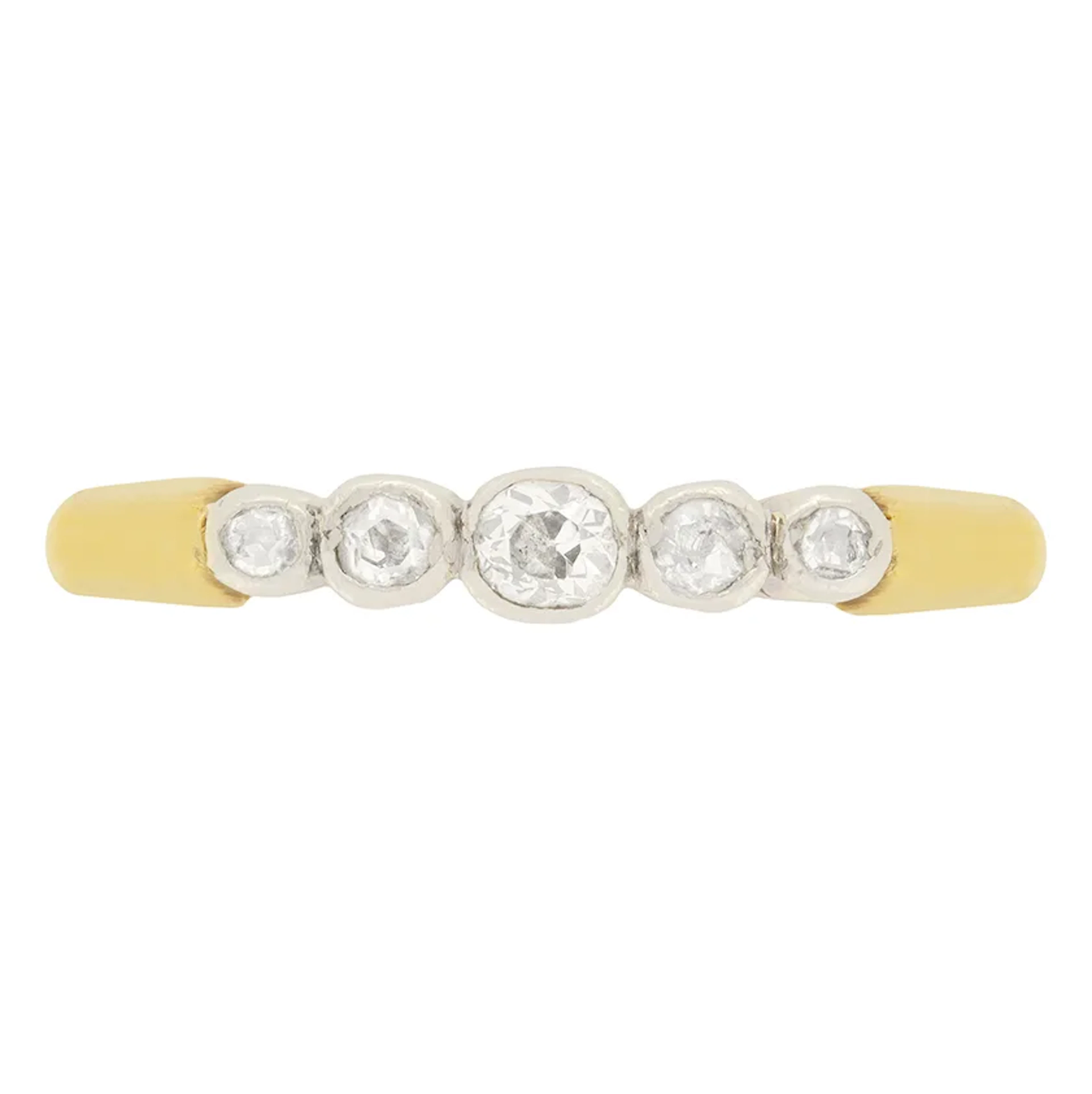 Edwardian 0.24ct Five Stone Diamond Ring, c.1918