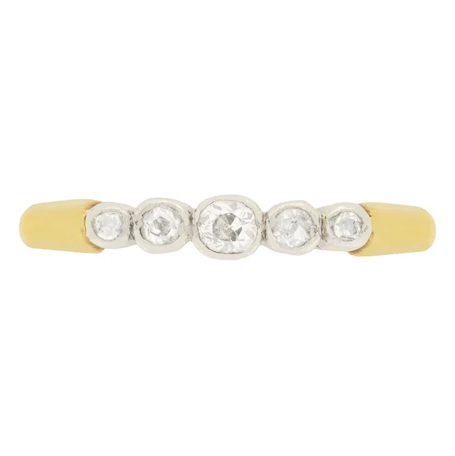 Edwardian 0.24ct Five Stone Diamond Ring, c.1918