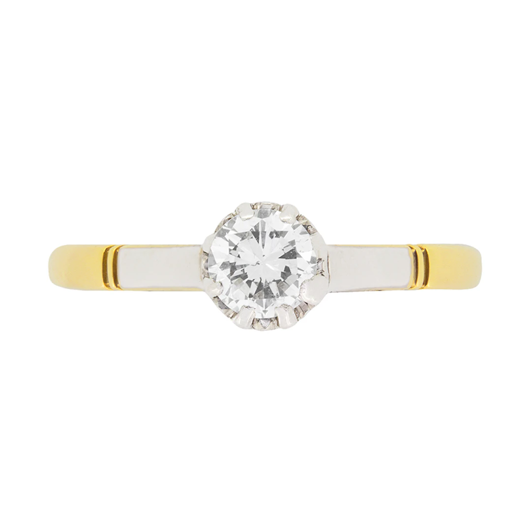 Art Deco 0.40ct Diamond Solitaire Engagement Ring, c.1930s