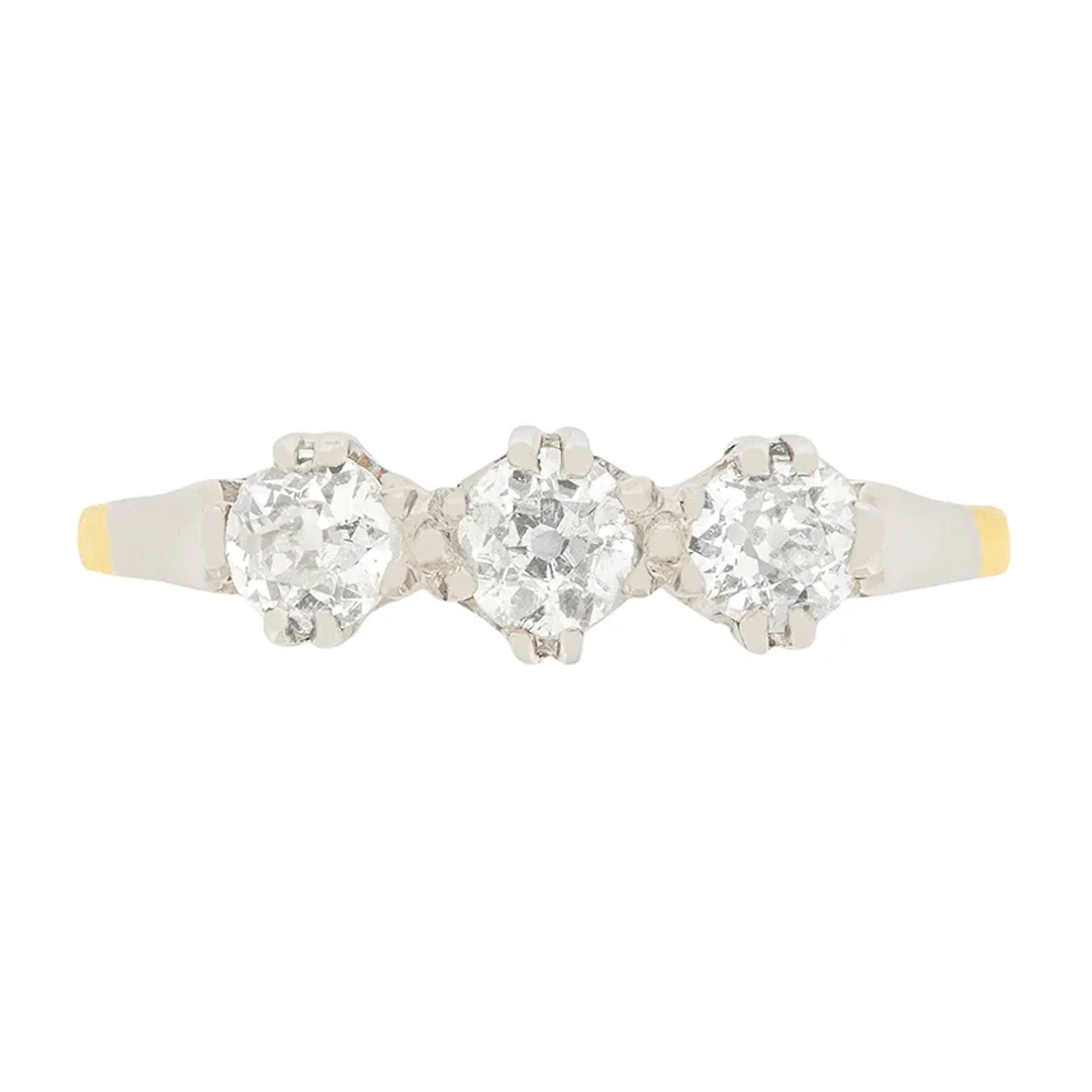 Art Deco 0.75ct Diamond Three Stone Ring, c. 1920s