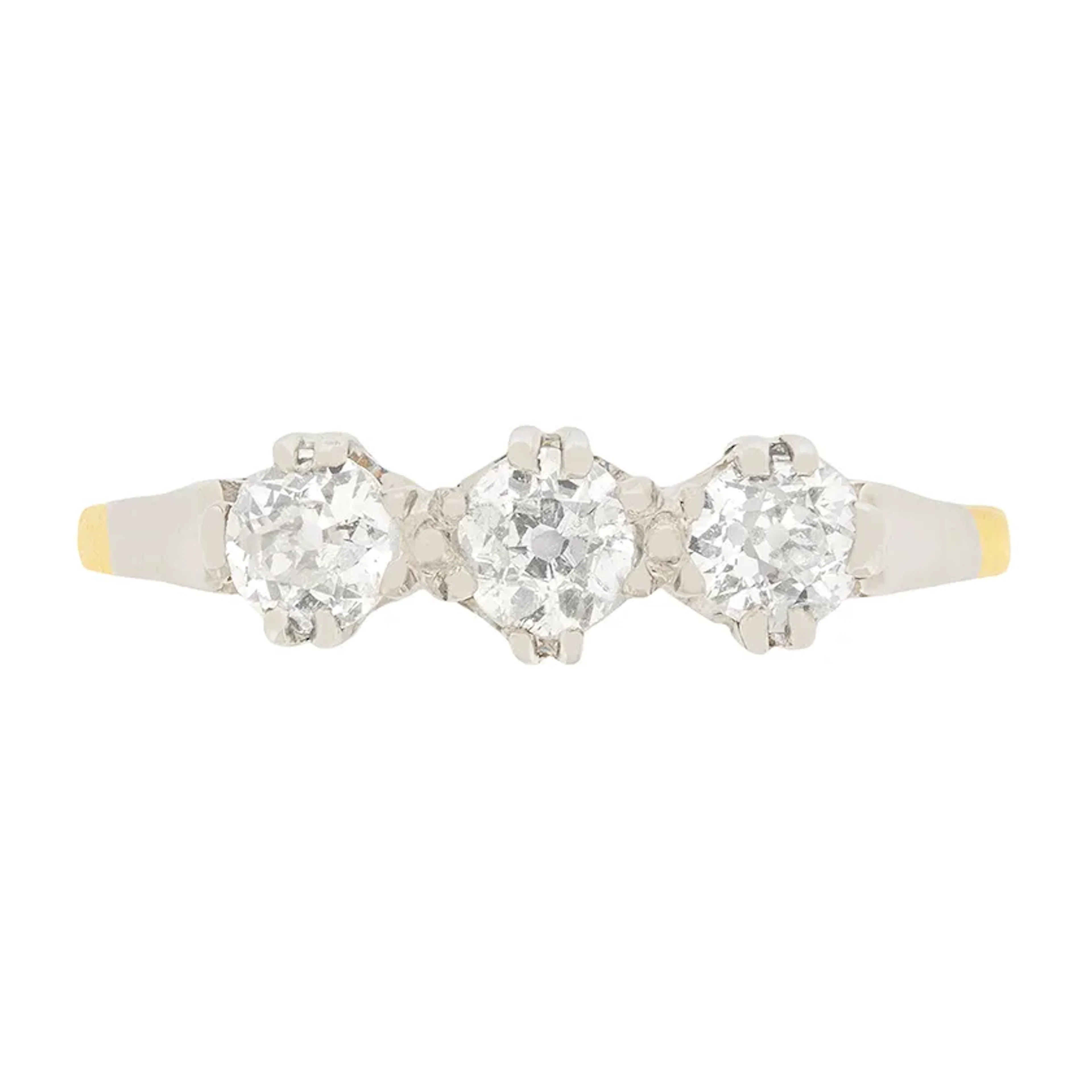 Art Deco 0.75ct Diamond Three Stone Ring, c. 1920s