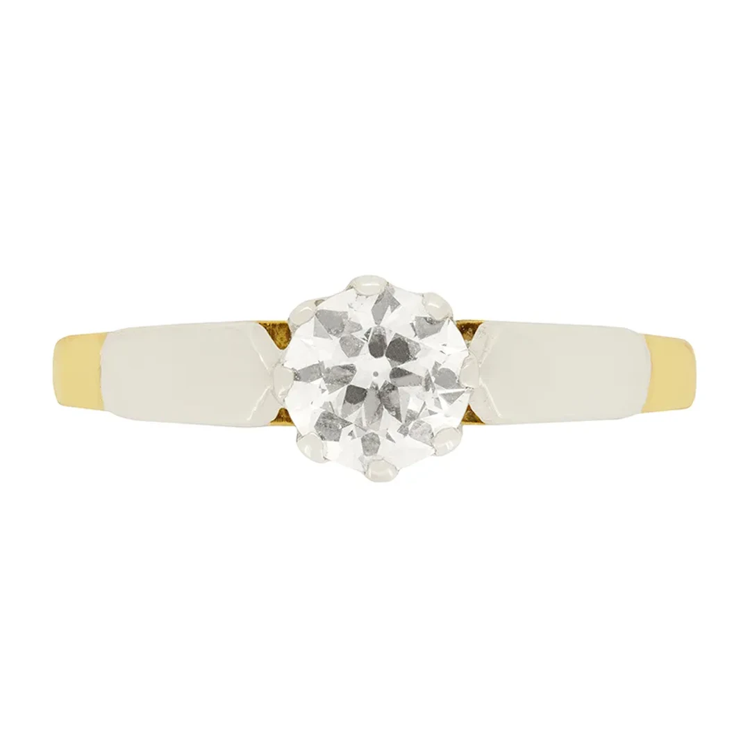 Edwardian 0.55ct Diamond Solitaire Ring, c.1910s