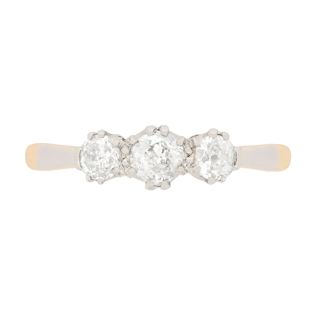 Art Deco Diamond Three Stone Ring, c.1920s