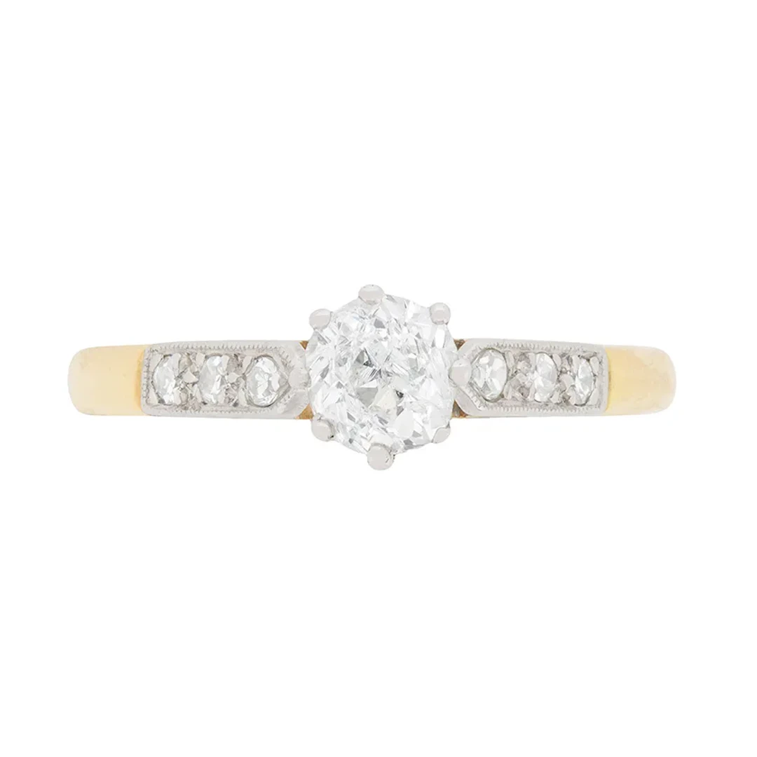 Edwardian Diamond Solitaire Engagement Ring, c.1910